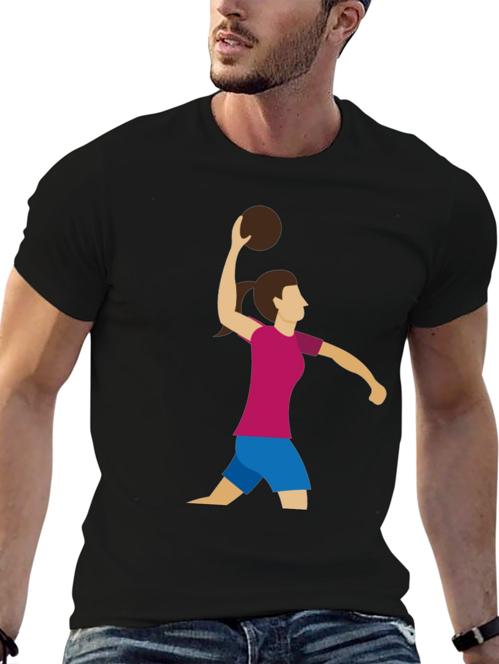 Volleyball Player Graphic Tee - Stylish Sportswear