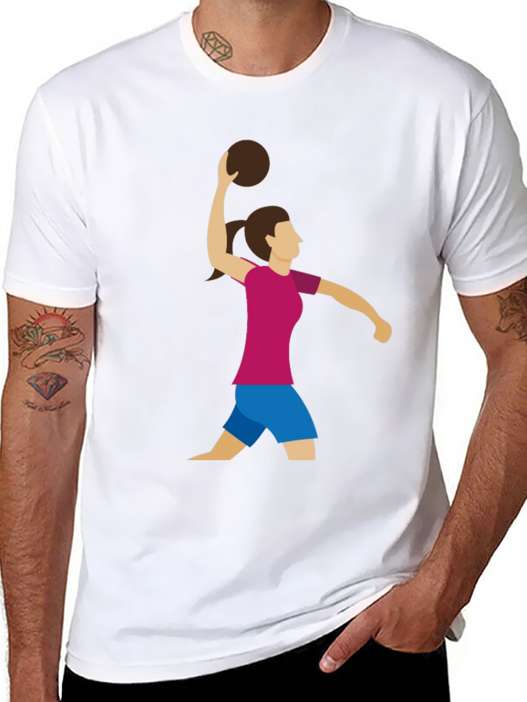 Volleyball Player Graphic Tee - Stylish Sportswear