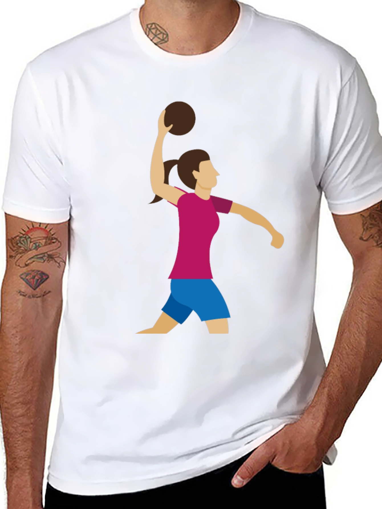 Volleyball Player Graphic Tee - Stylish Sportswear