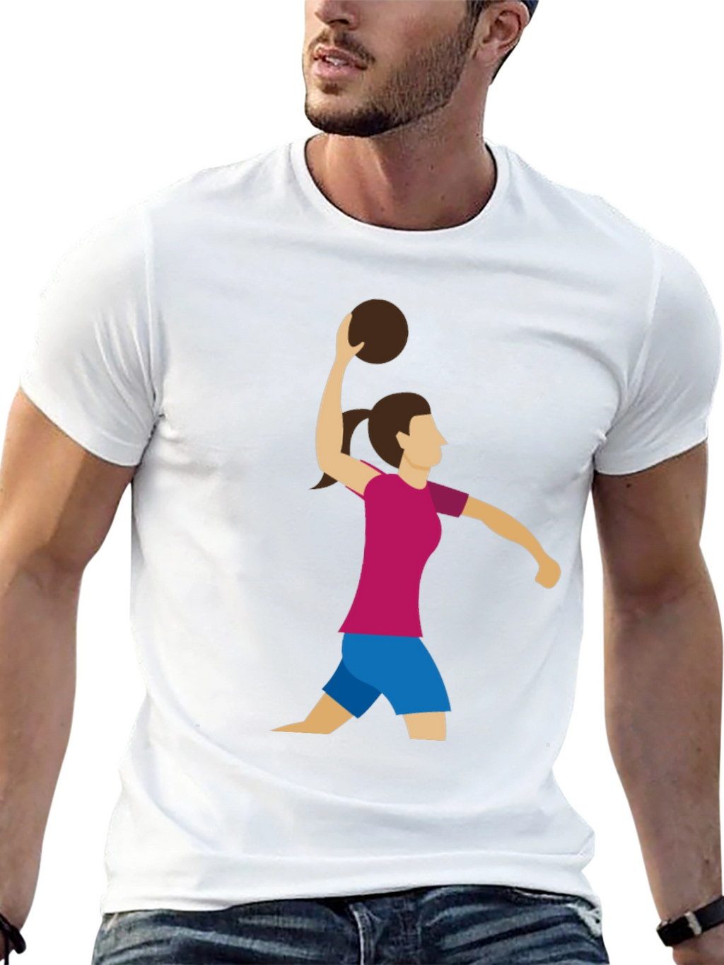 Volleyball Player Graphic Tee - Stylish Sportswear
