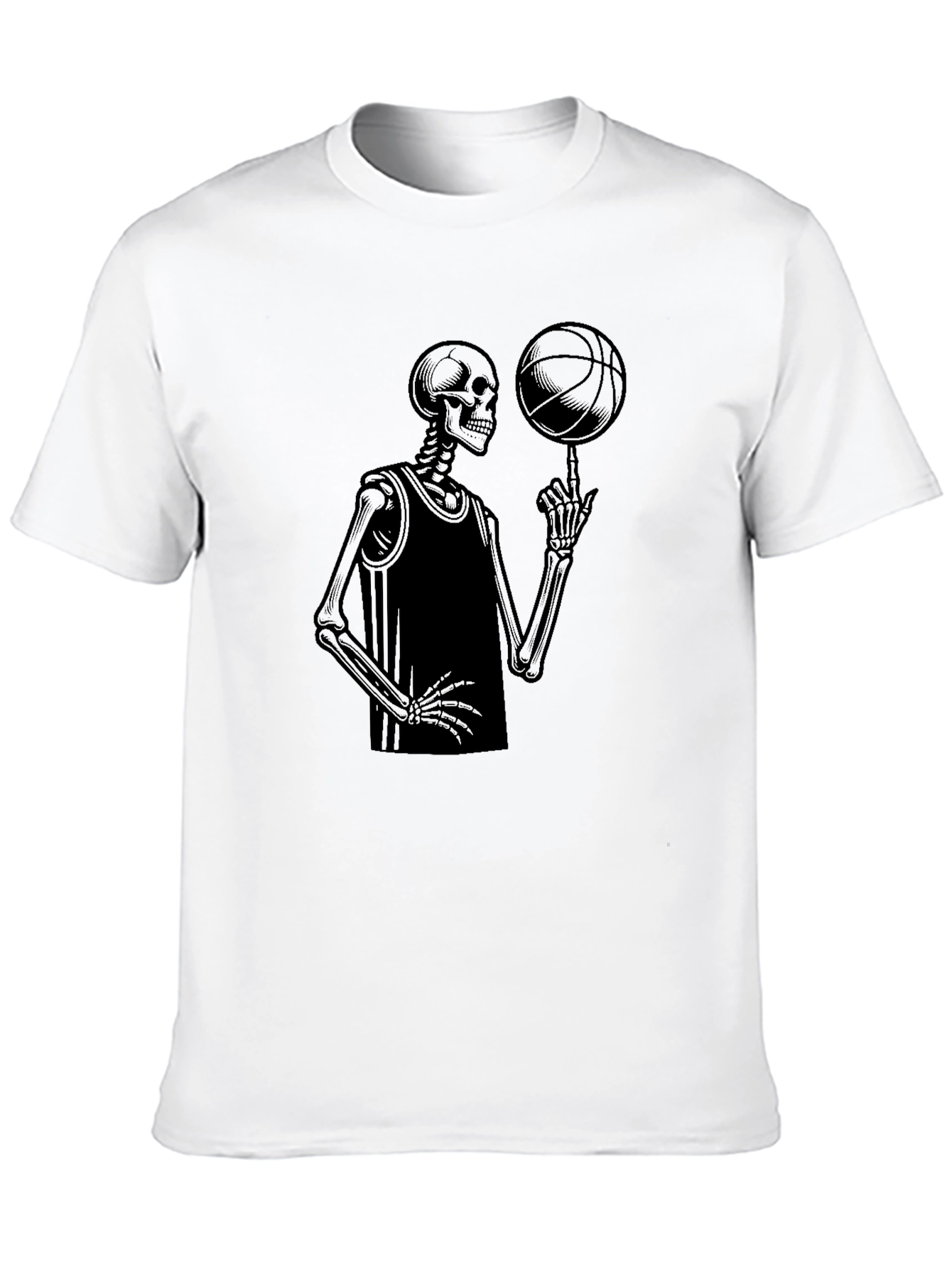 Skeleton Baller Graphic Tee - Cool Design