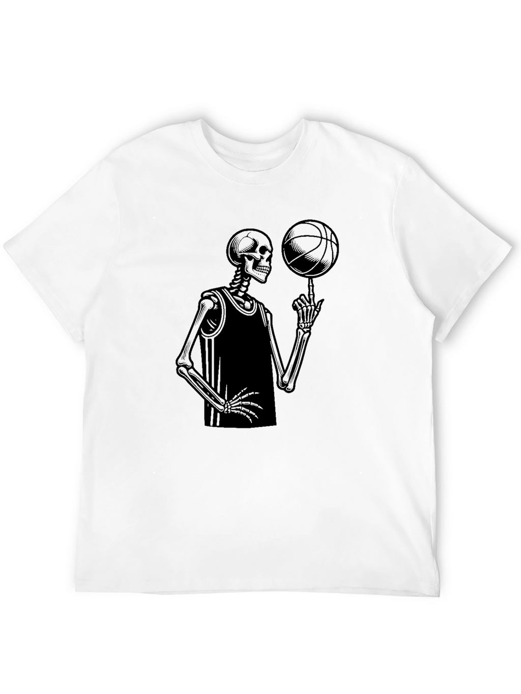 Skeleton Baller Graphic Tee - Cool Design