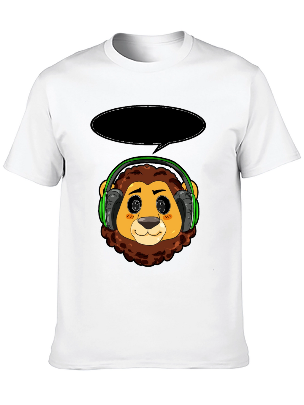 Lion Headphone T-Shirt - Fun & Stylish Graphic Tee