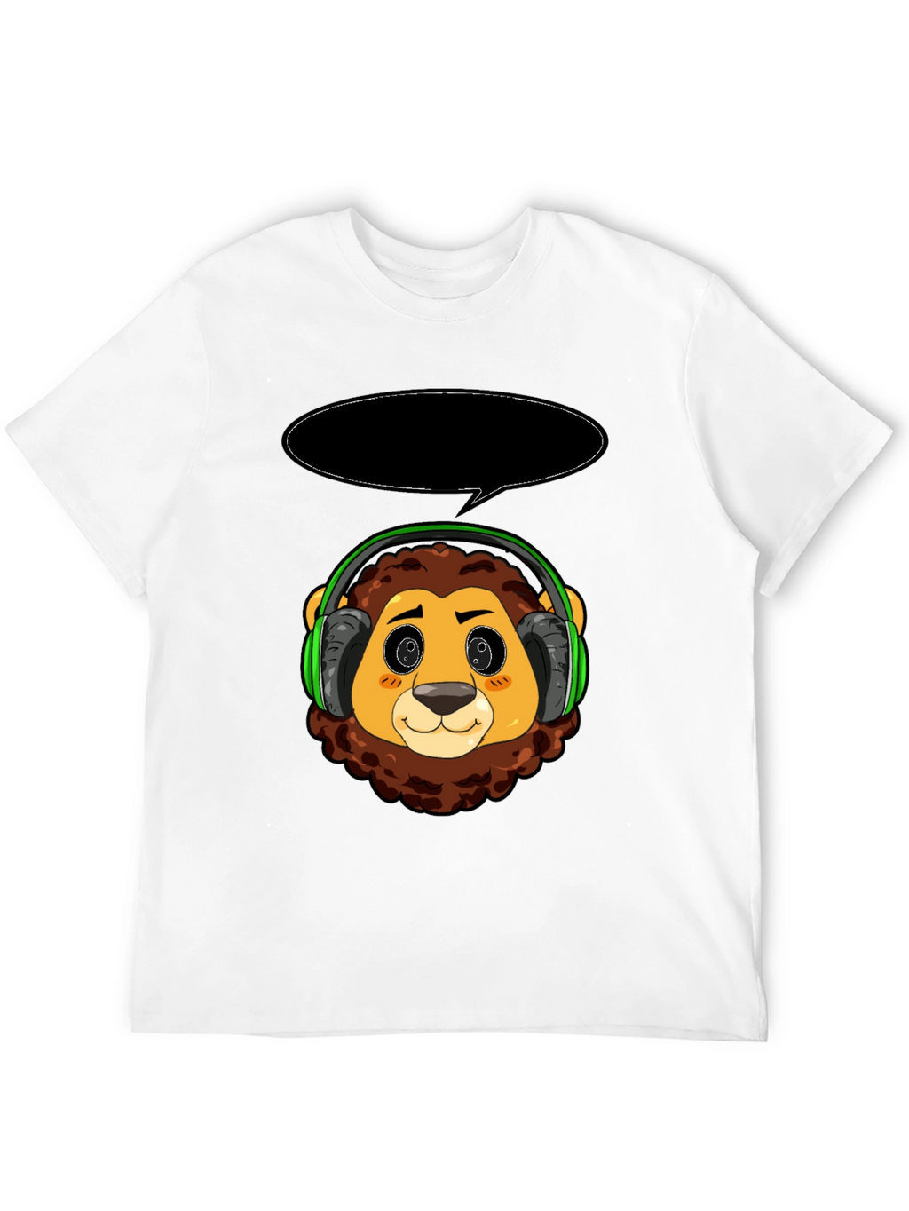 Lion Headphone T-Shirt - Fun & Stylish Graphic Tee
