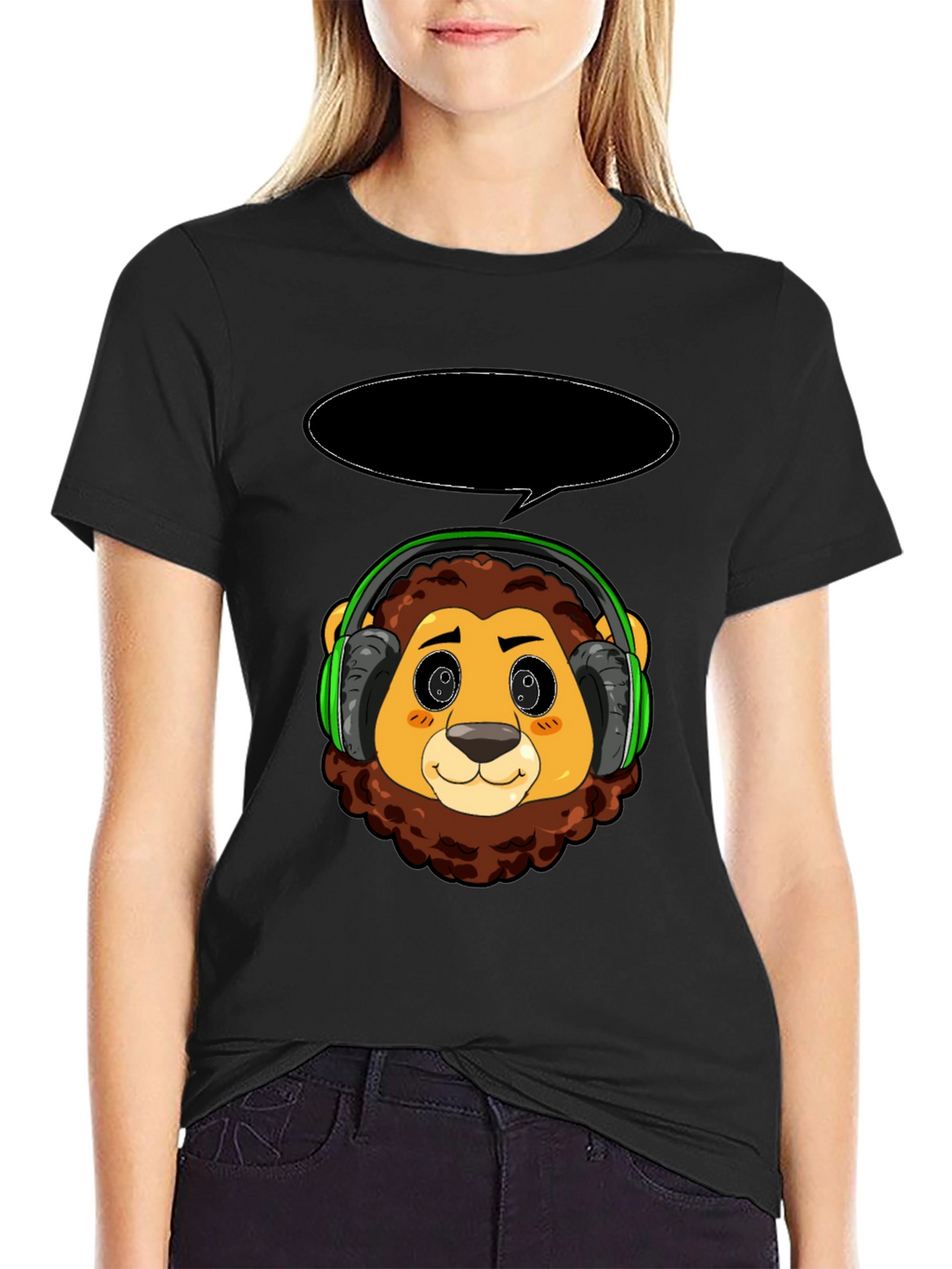 Lion Headphone T-Shirt - Fun & Stylish Graphic Tee