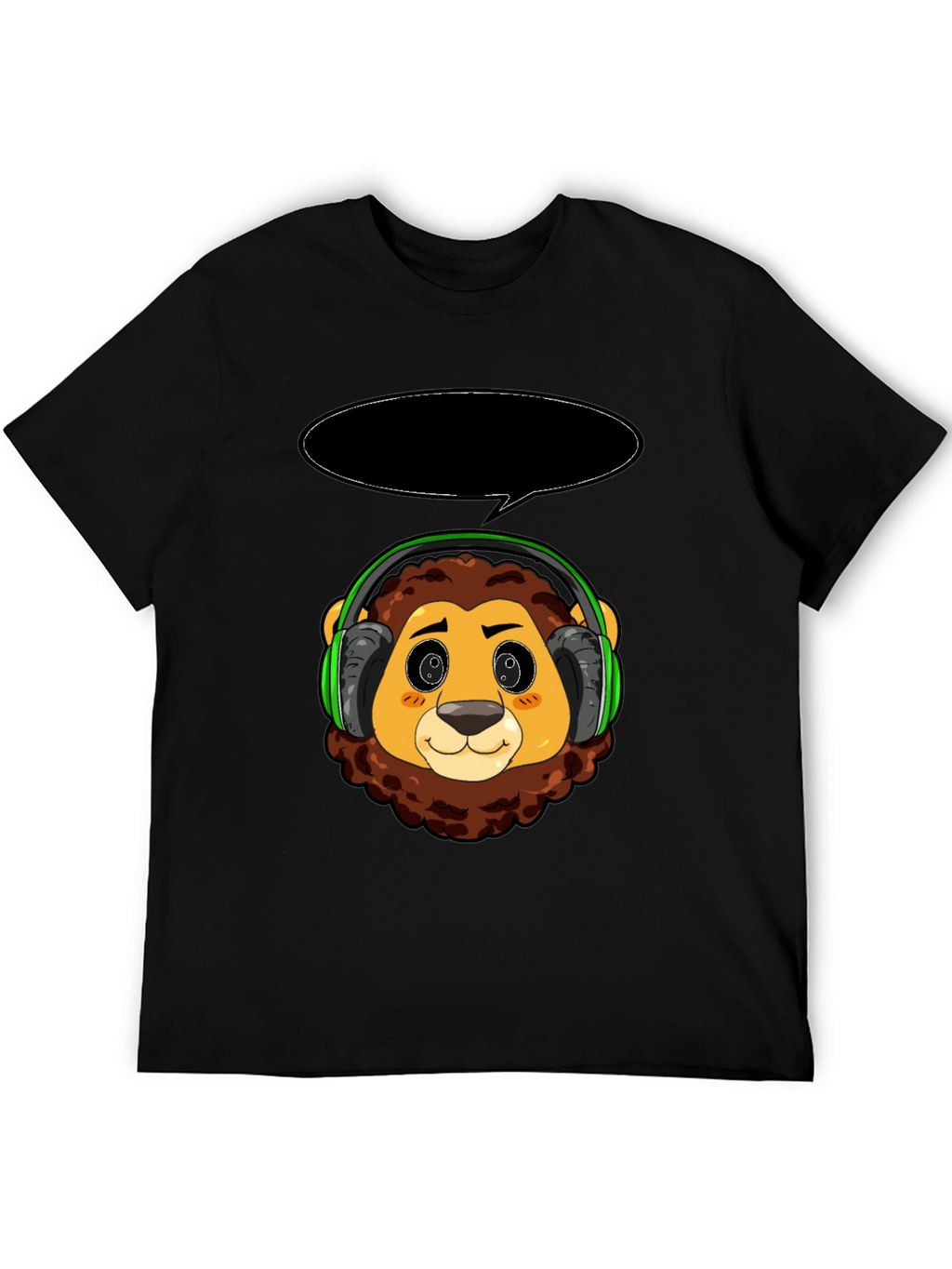 Lion Headphone T-Shirt - Fun & Stylish Graphic Tee