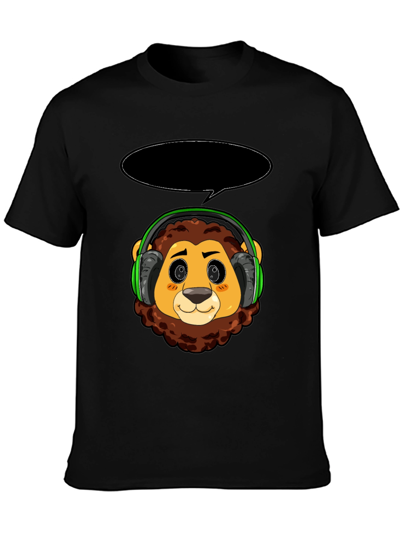 Lion Headphone T-Shirt - Fun & Stylish Graphic Tee