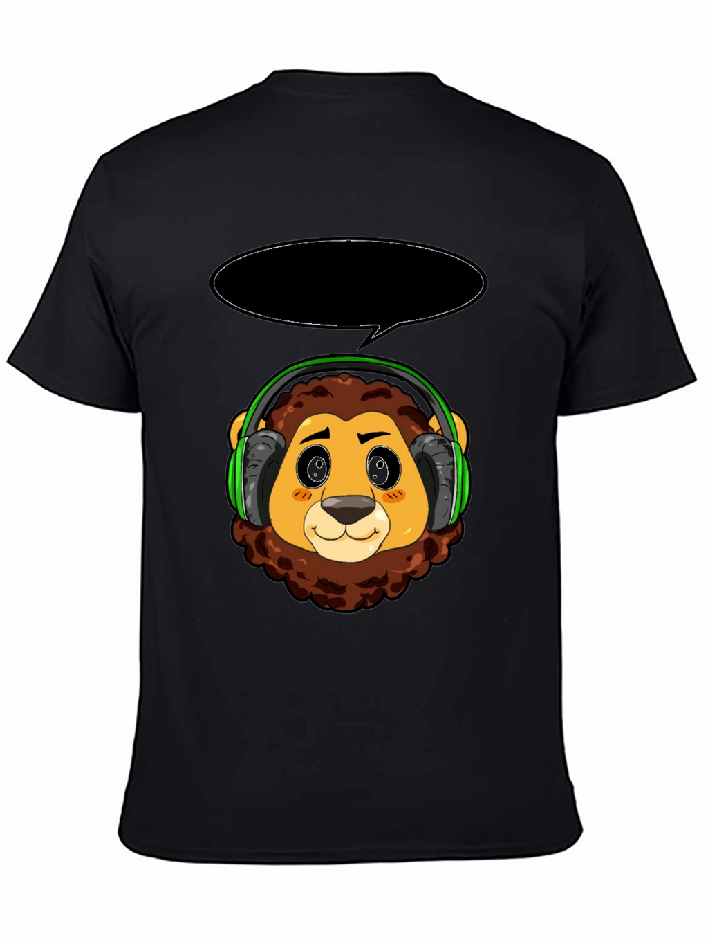 Lion Headphone T-Shirt - Fun & Stylish Graphic Tee