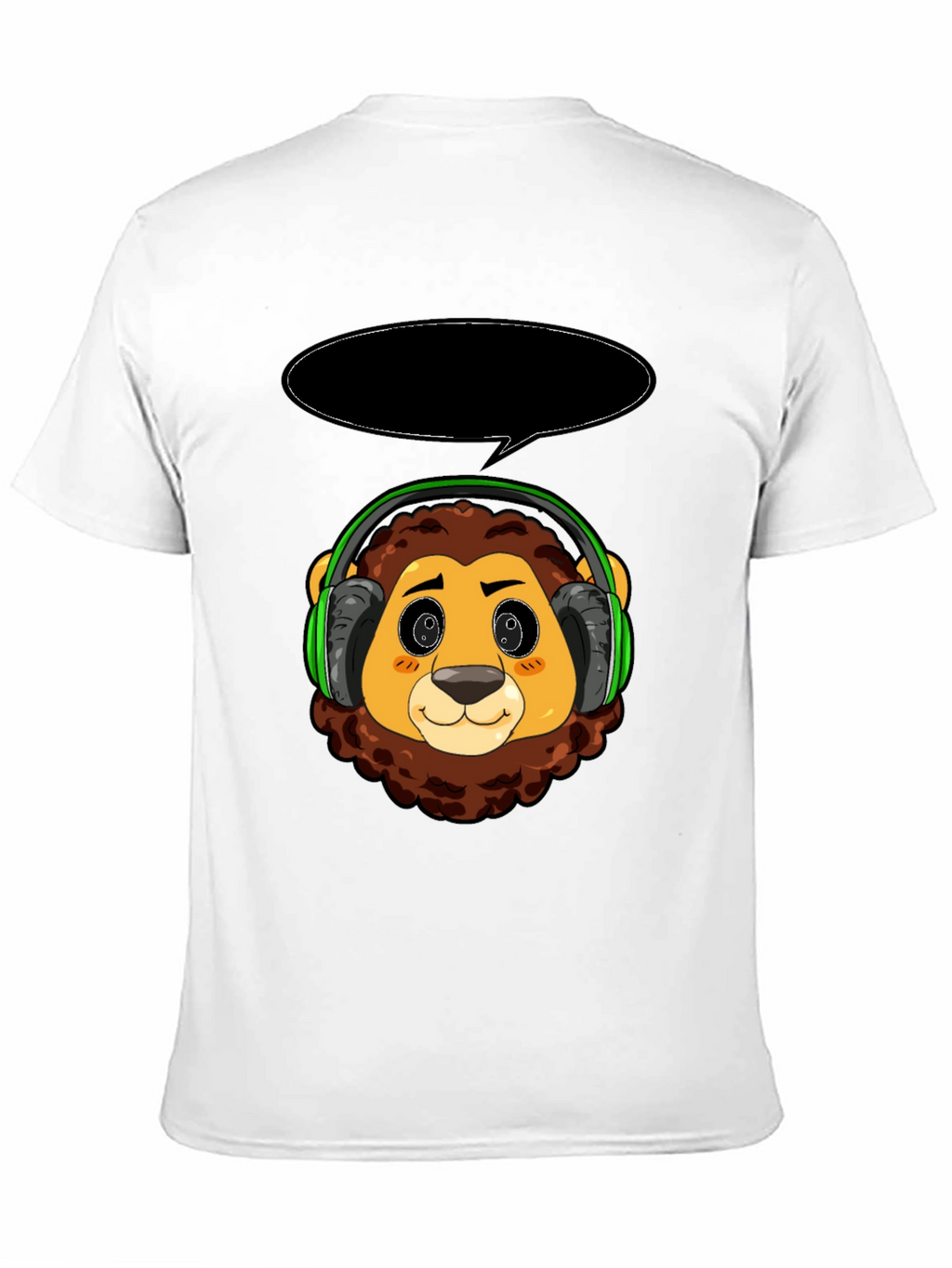 Lion Headphone T-Shirt - Fun & Stylish Graphic Tee