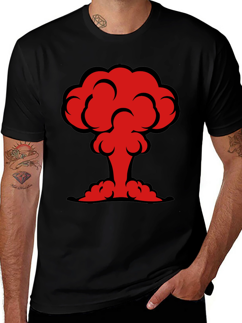 Atomic Mushroom Cloud Graphic T-Shirt