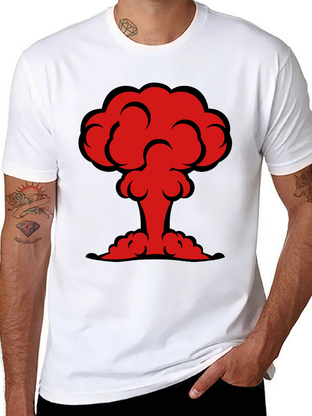 Atomic Mushroom Cloud Graphic T-Shirt