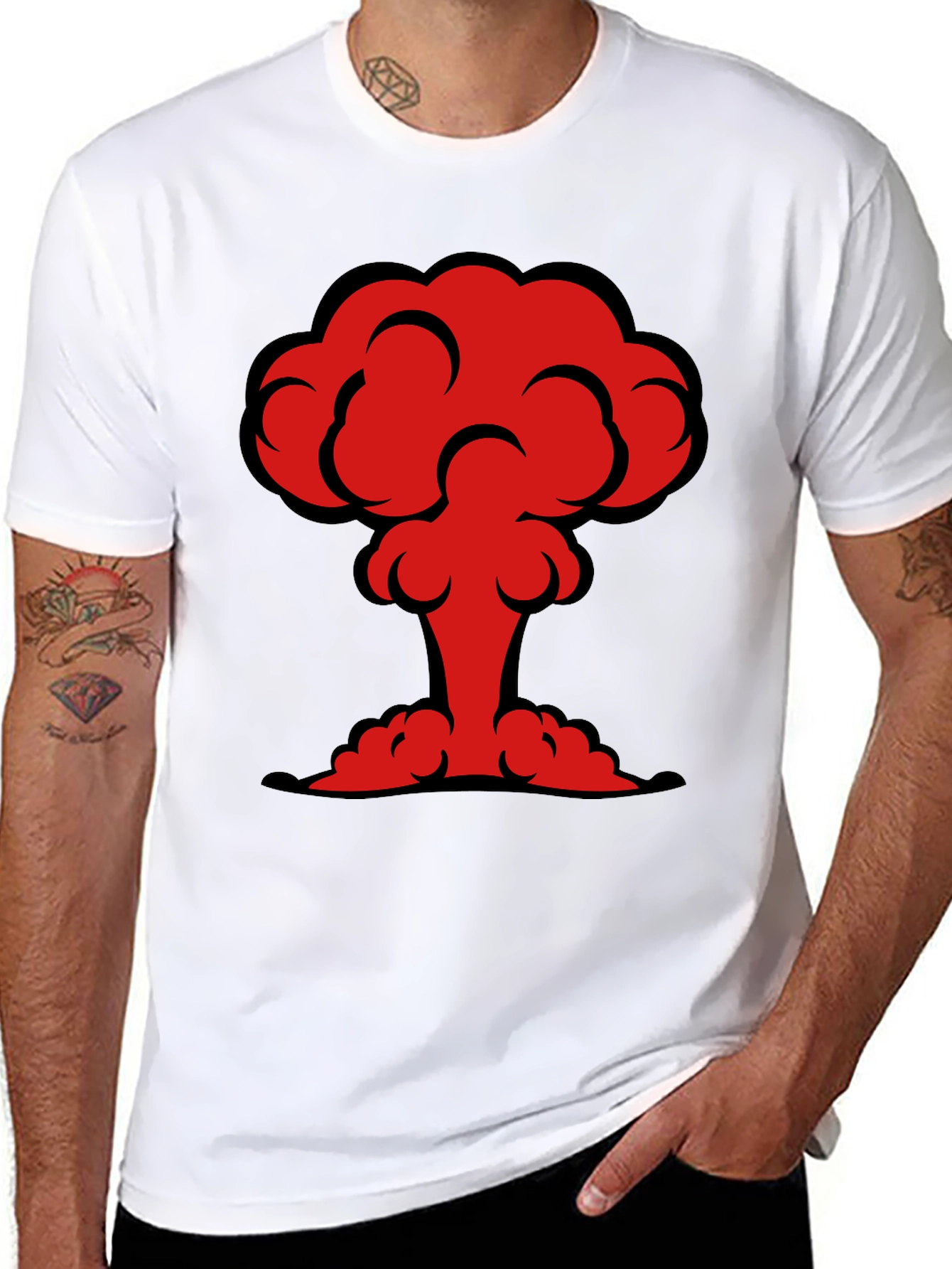 Atomic Mushroom Cloud Graphic T-Shirt