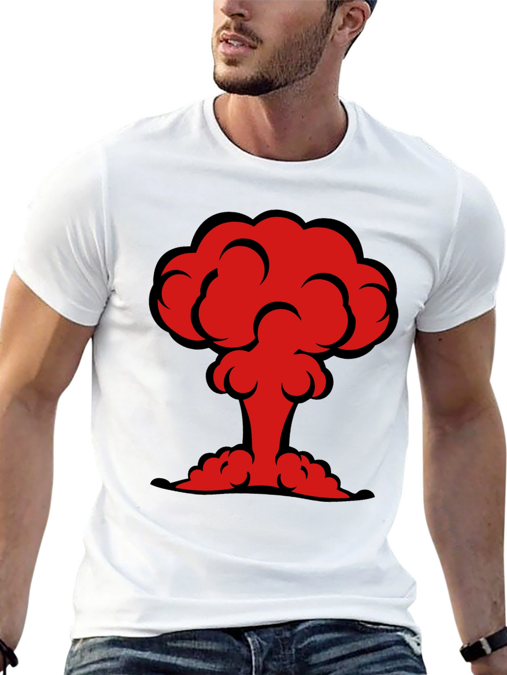 Atomic Mushroom Cloud Graphic T-Shirt
