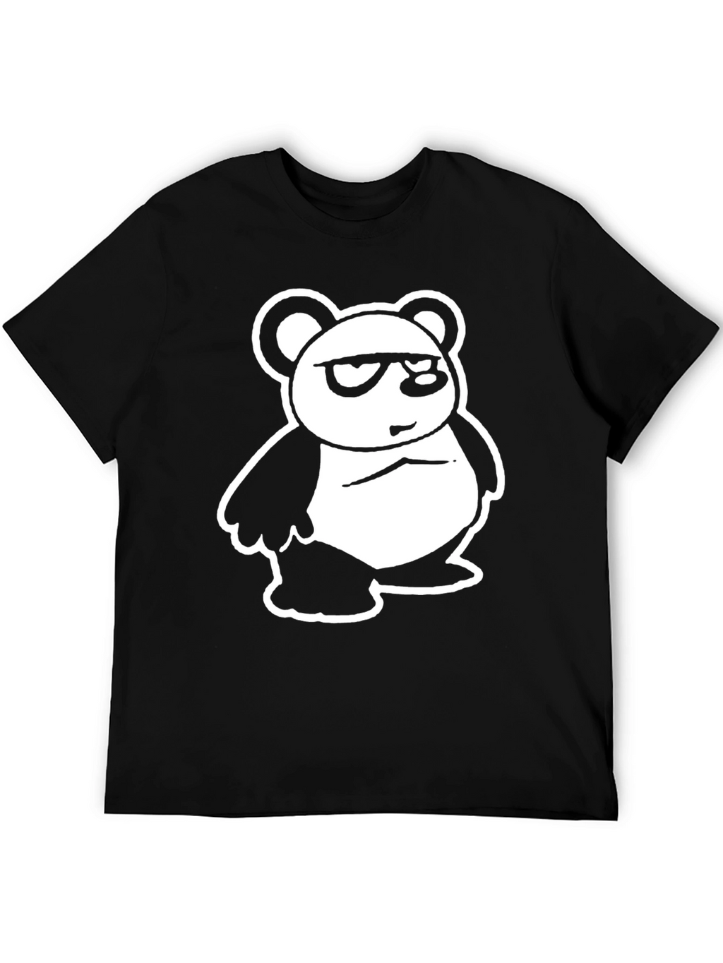 Cool Panda Graphic Black T-Shirt