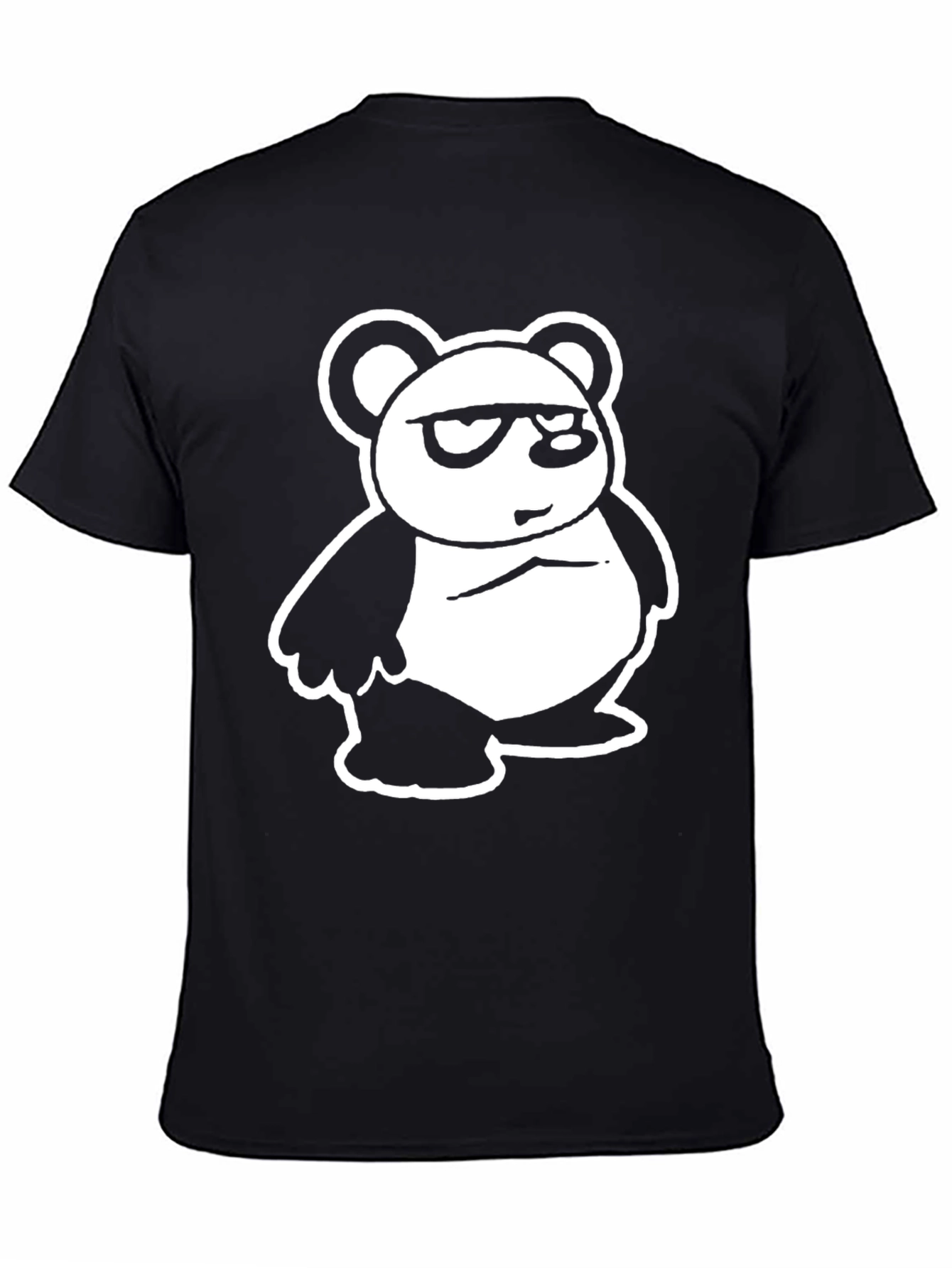 Cool Panda Graphic Black T-Shirt