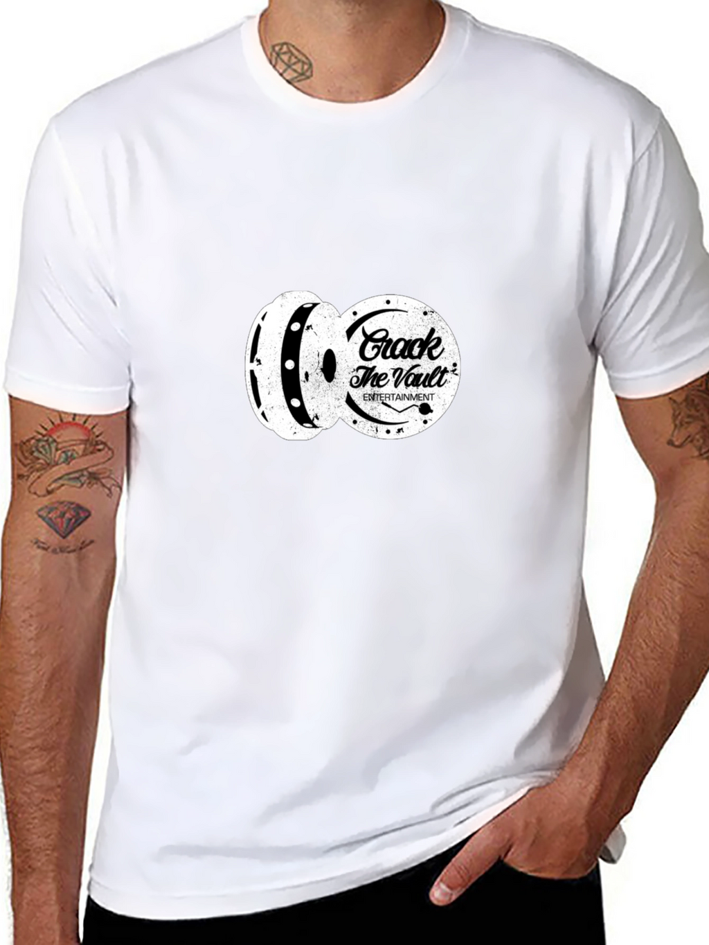 Crack The Vault Entertainment Black Graphic Tee