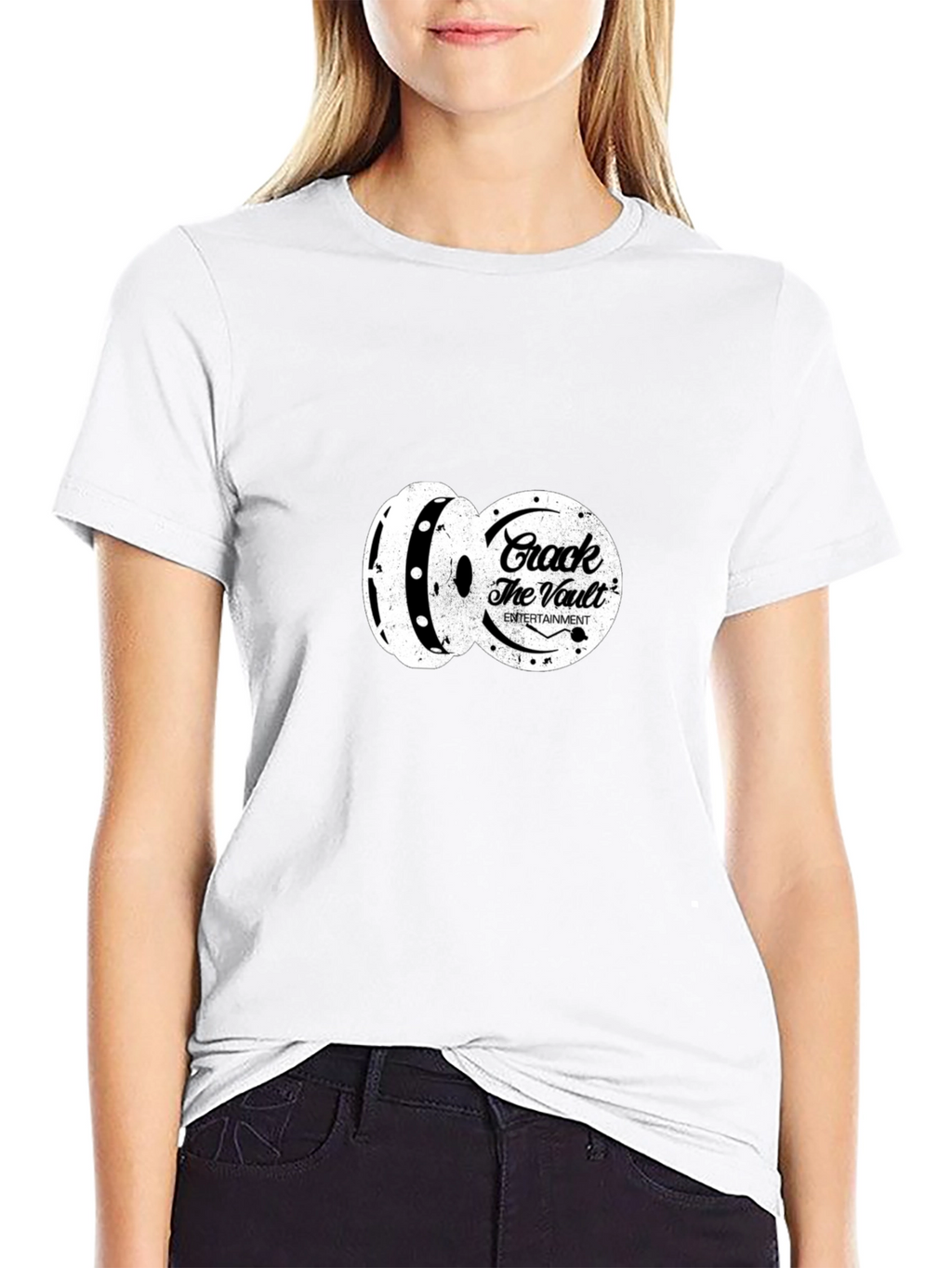 Crack The Vault Entertainment Black Graphic Tee