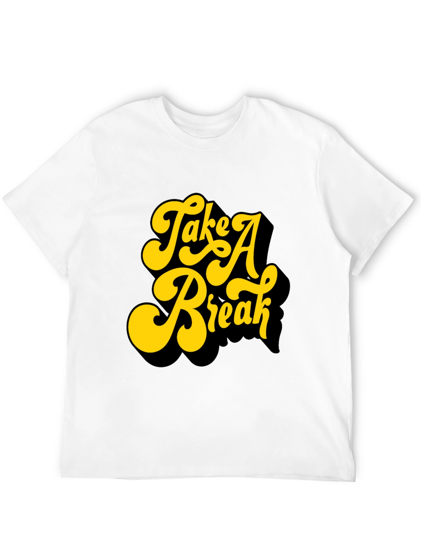 Retro Take A Break Graphic Black T-Shirt