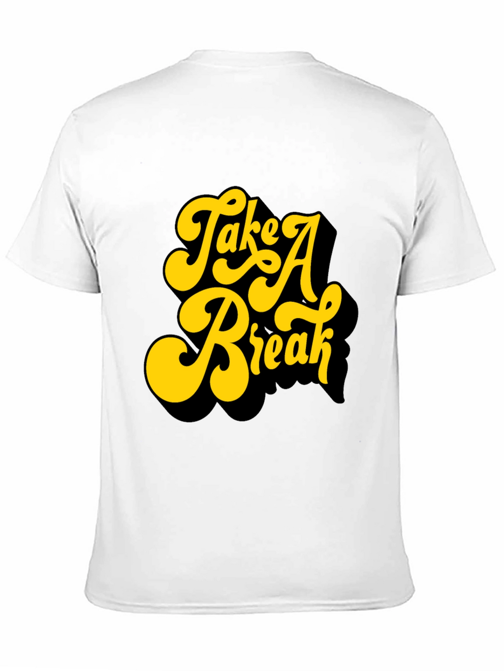 Retro Take A Break Graphic Black T-Shirt