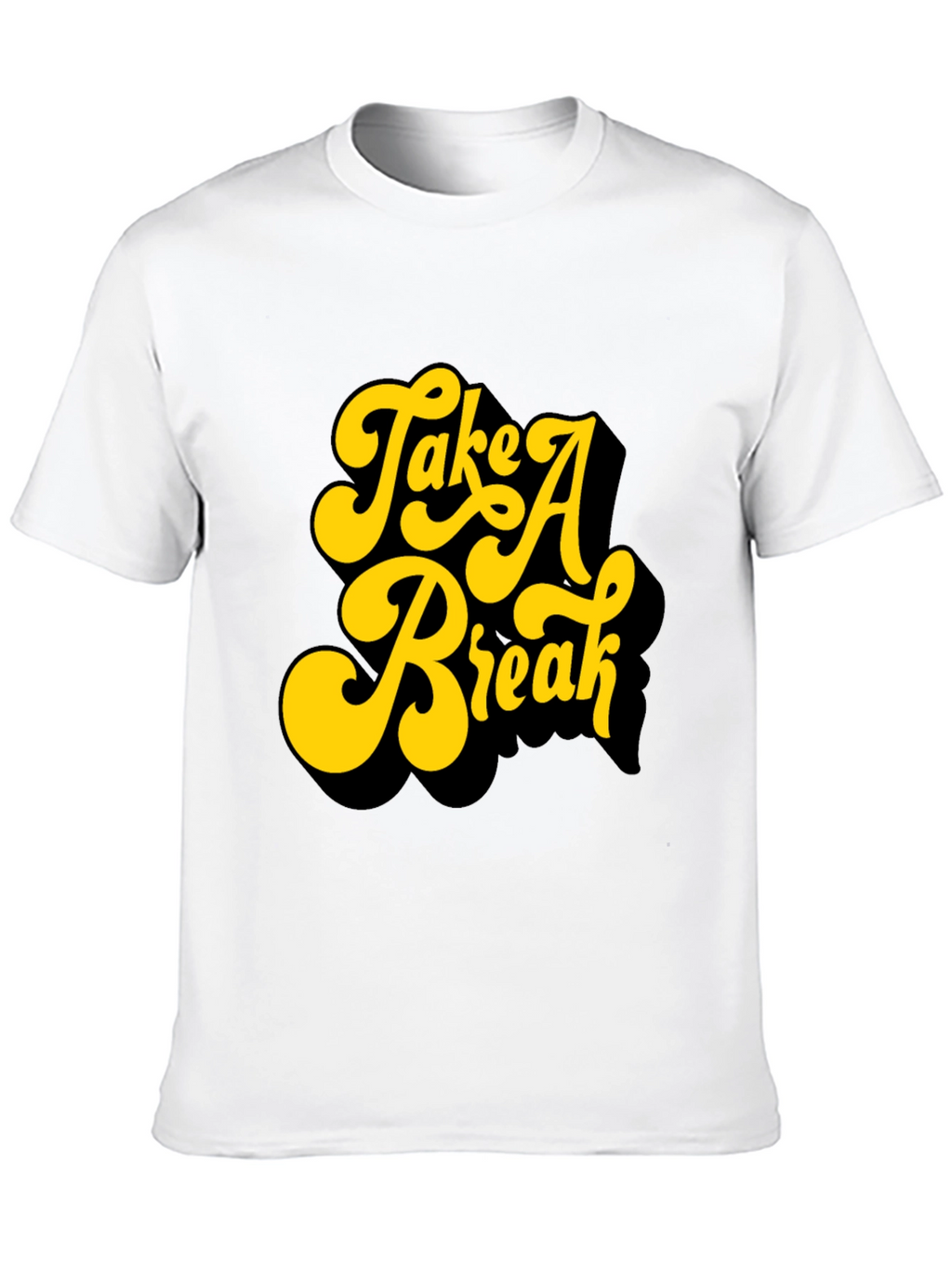 Retro Take A Break Graphic Black T-Shirt