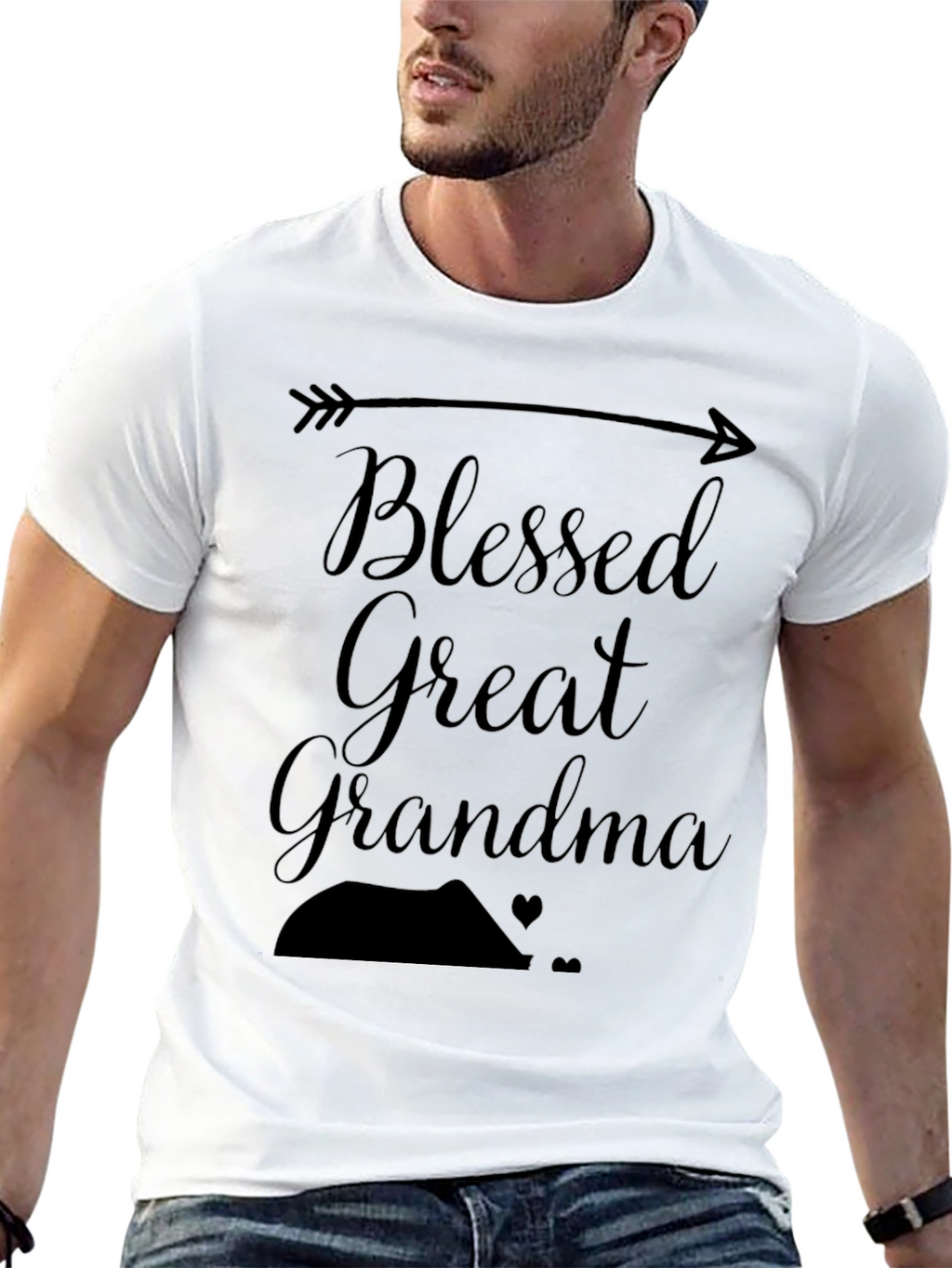 Blessed Great Grandma Black T-Shirt