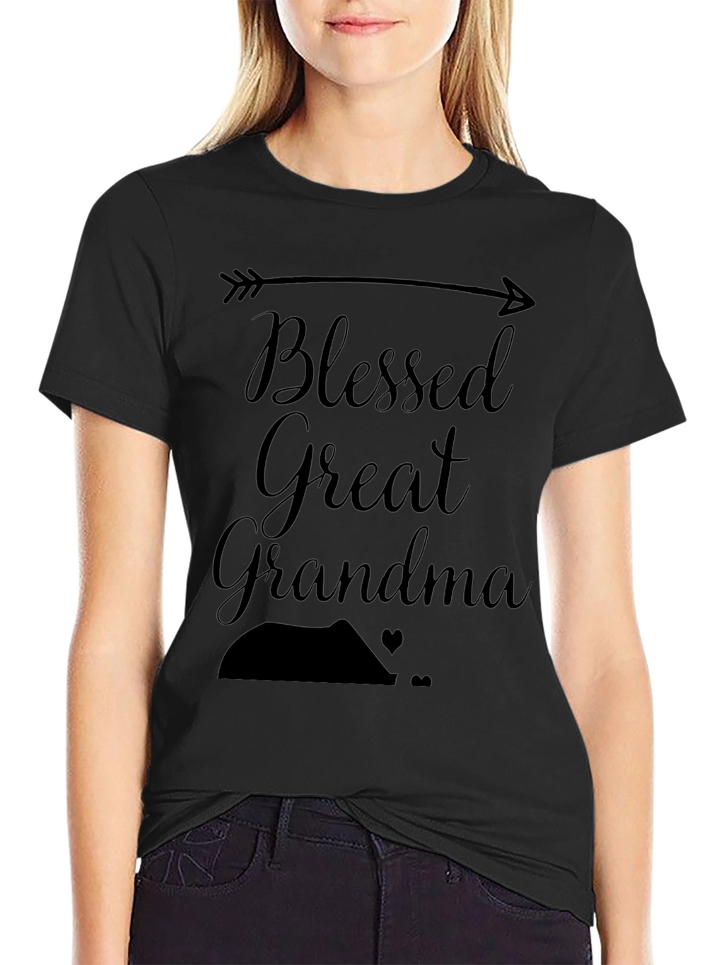 Blessed Great Grandma Black T-Shirt