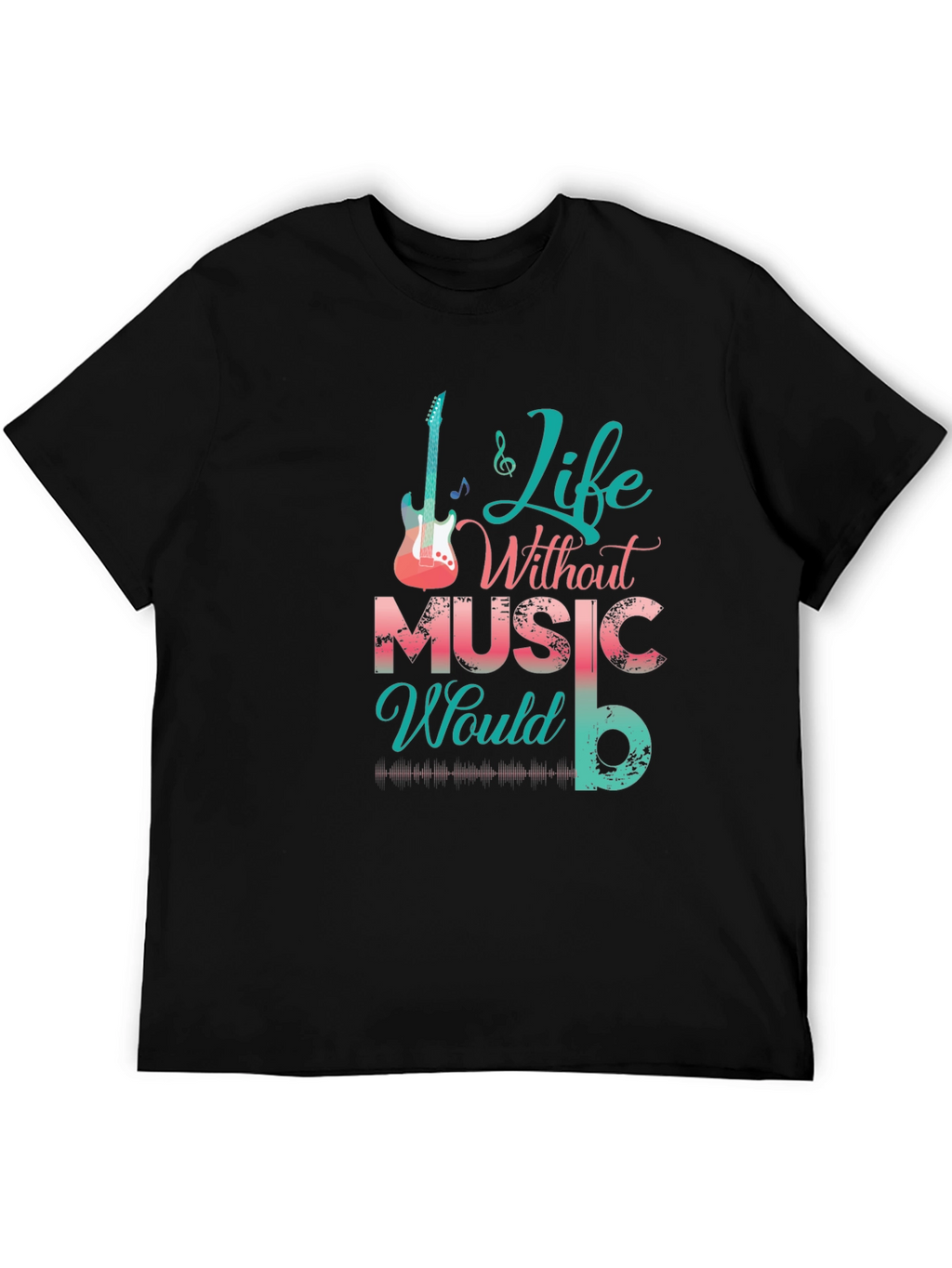 Life Without Music Black Graphic Tee