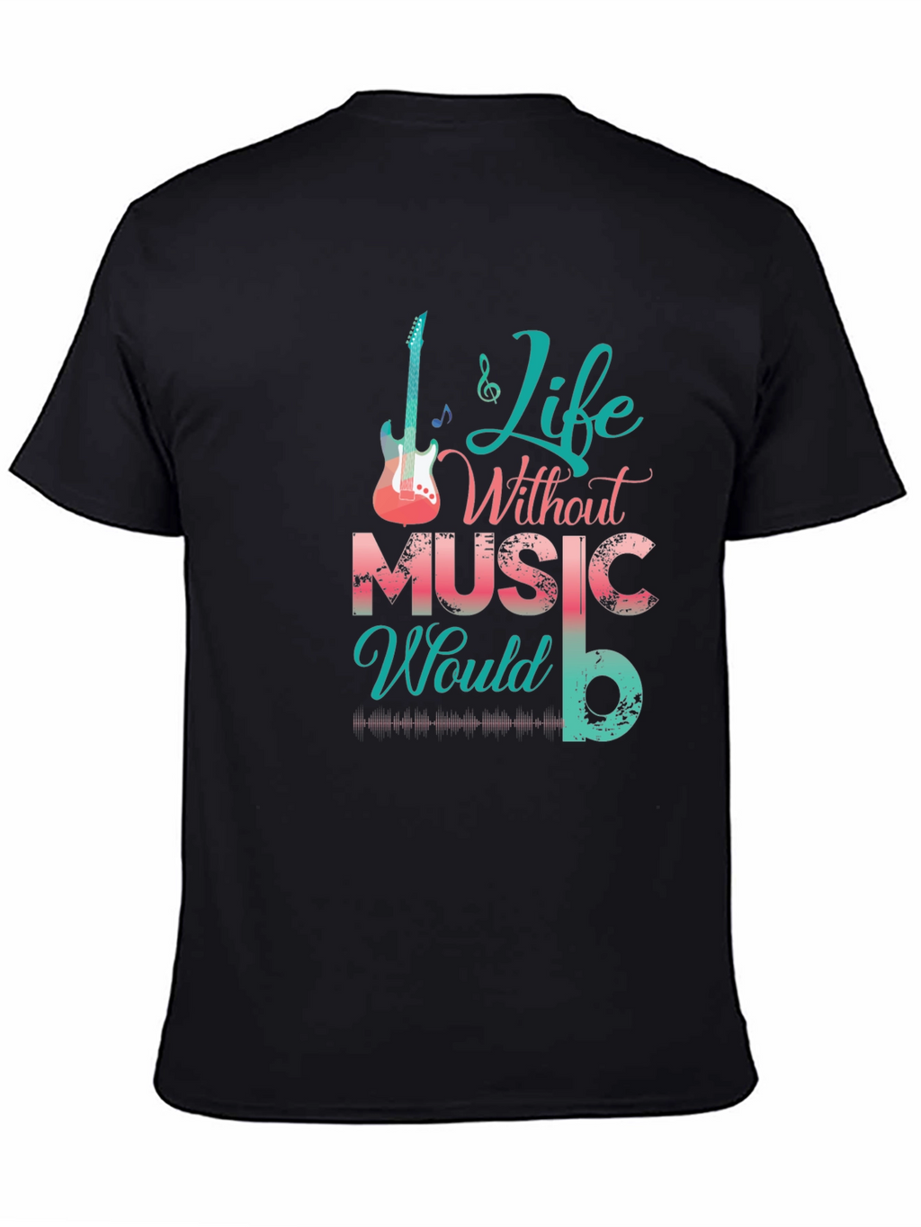 Life Without Music Black Graphic Tee