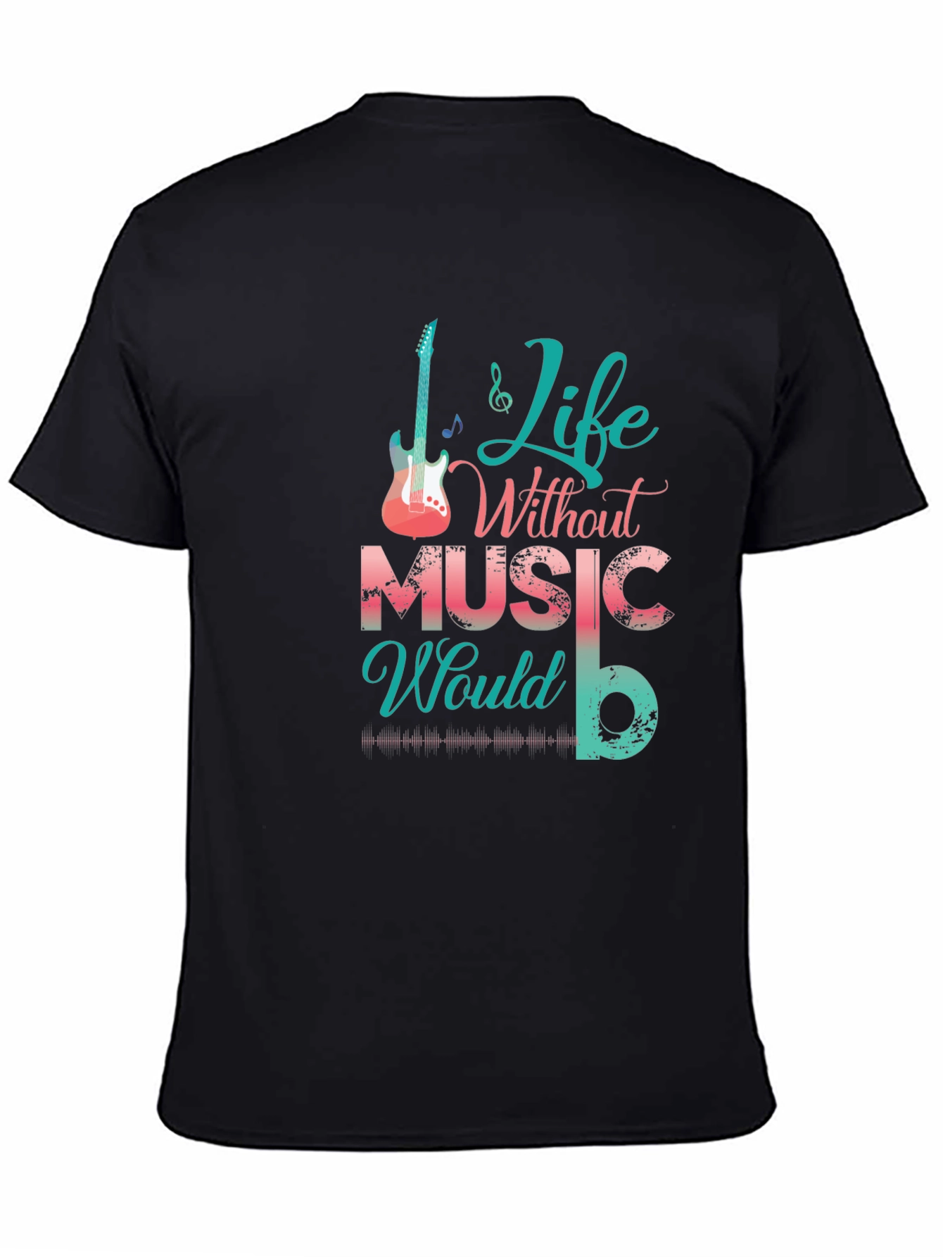 Life Without Music Black Graphic Tee