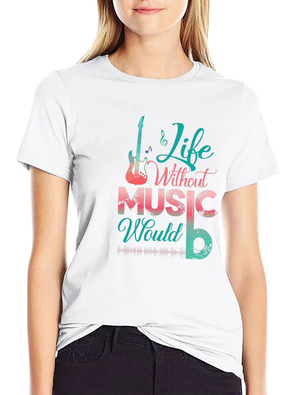 Life Without Music Black Graphic Tee