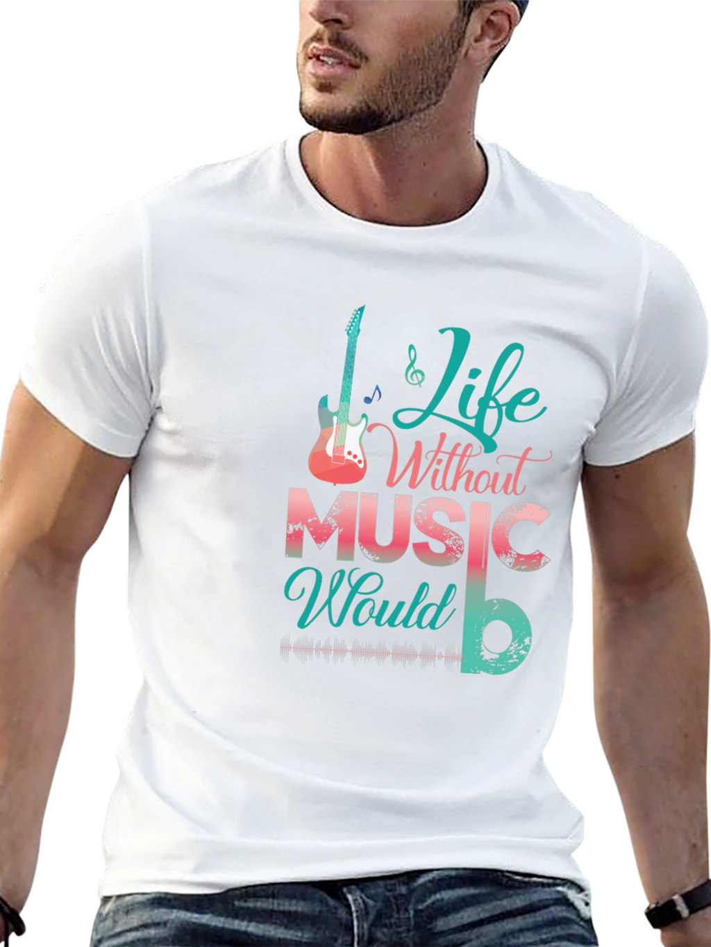 Life Without Music Black Graphic Tee