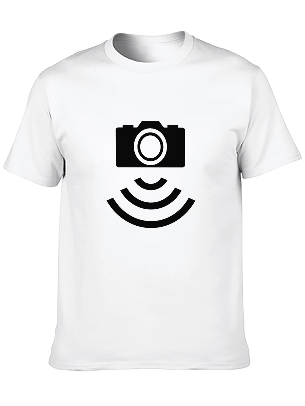 Camera Icon T-Shirt - Black Modern Design