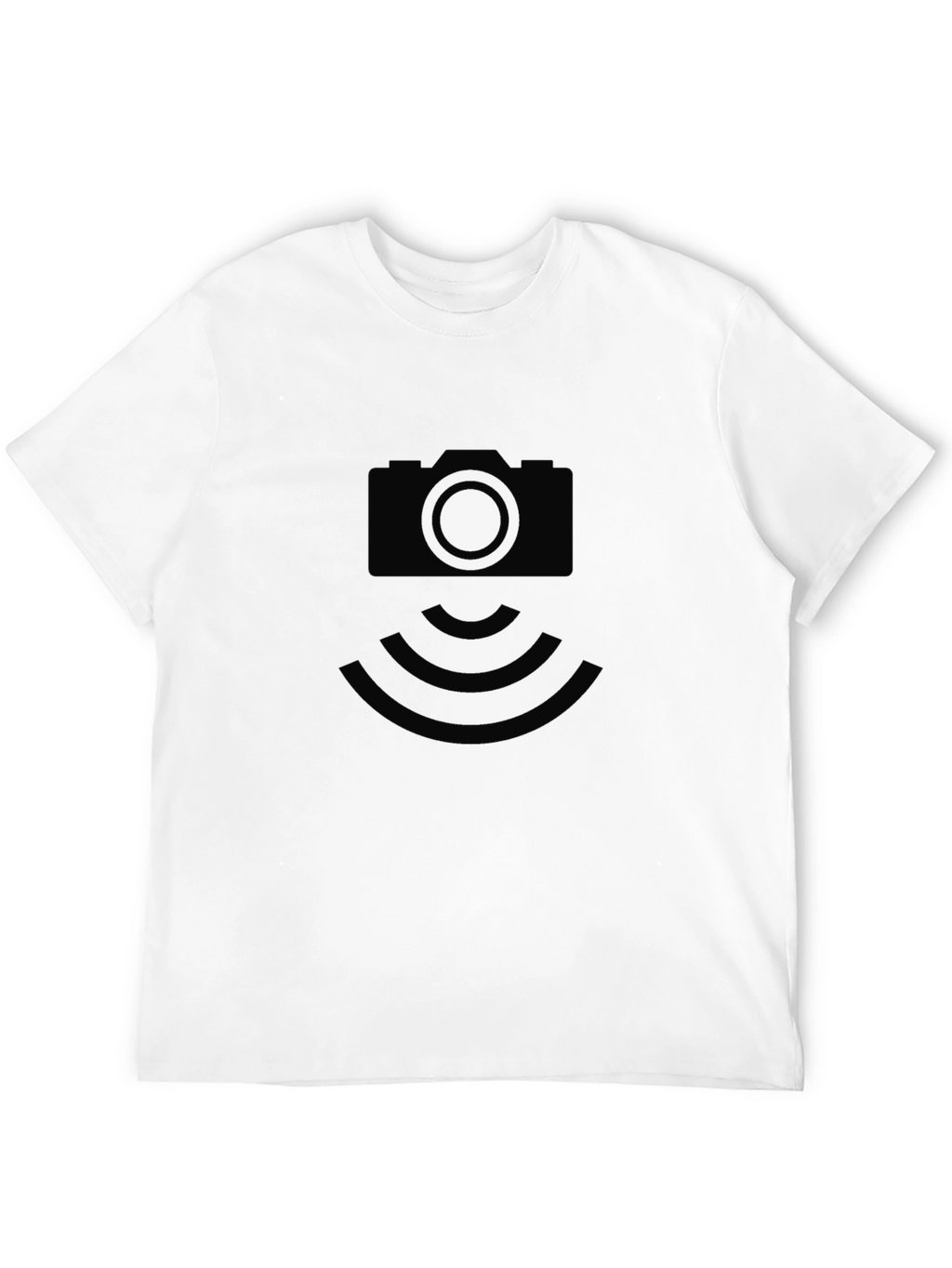 Camera Icon T-Shirt - Black Modern Design