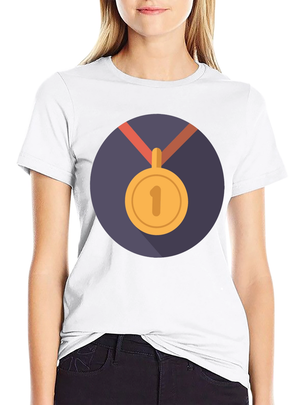 Winners T-Shirt: Black Medal Design