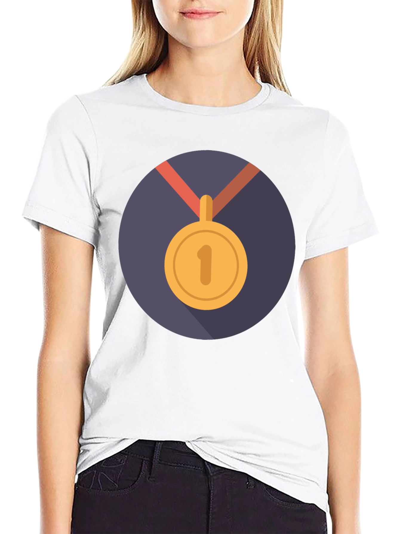 Winners T-Shirt: Black Medal Design