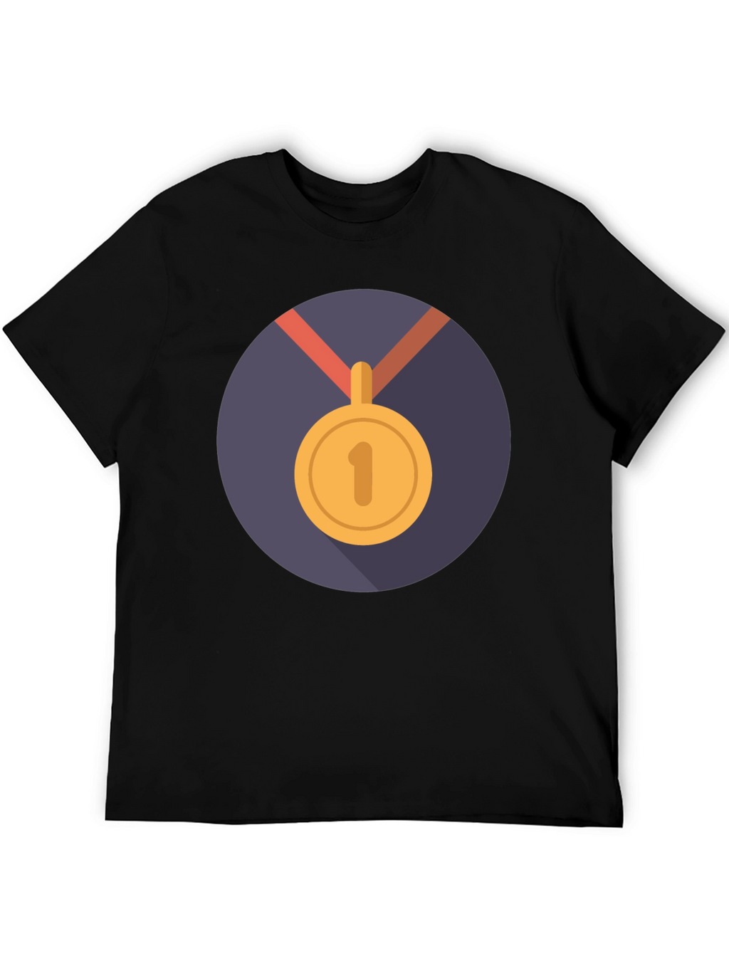 Winners T-Shirt: Black Medal Design