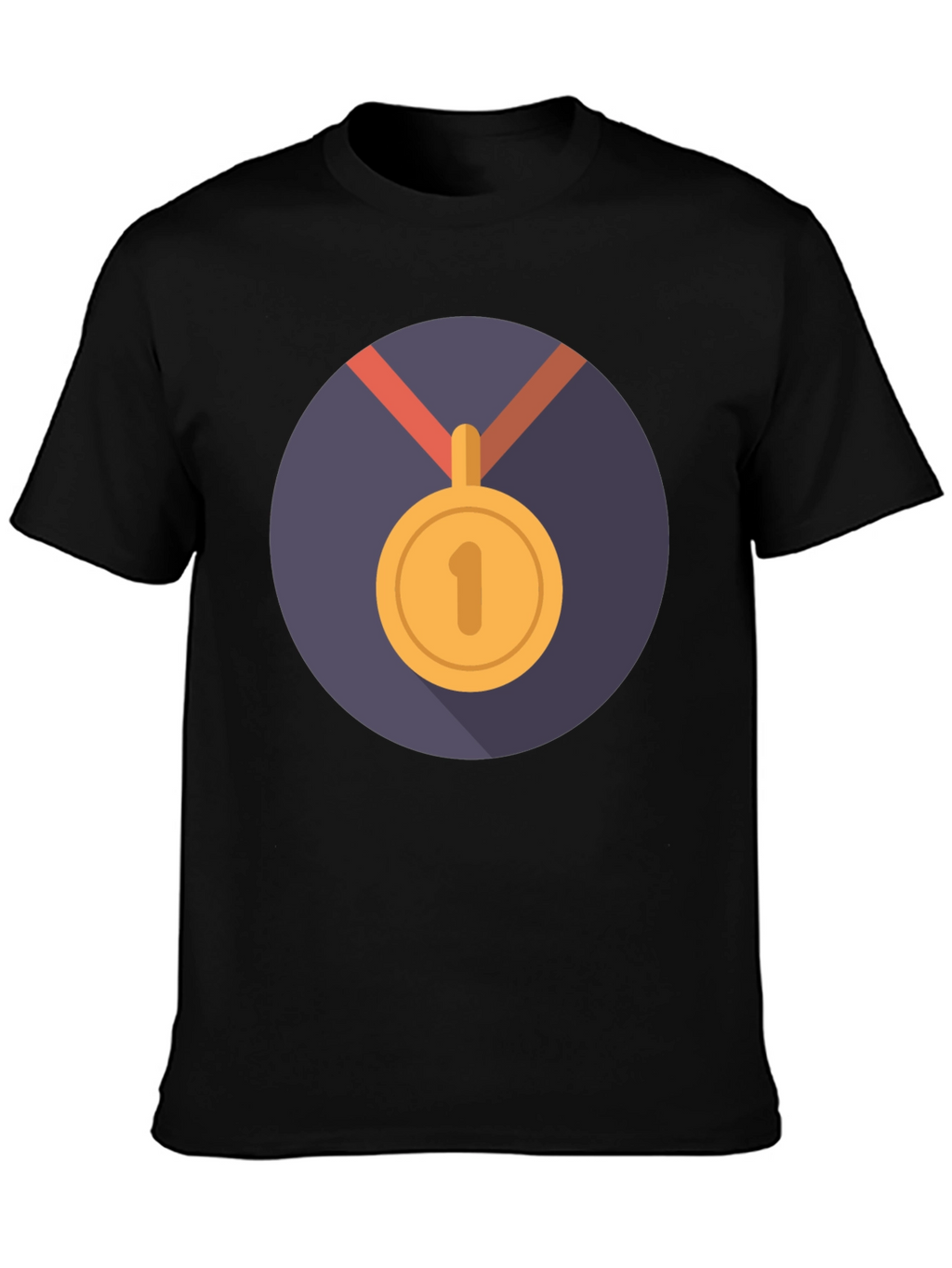 Winners T-Shirt: Black Medal Design