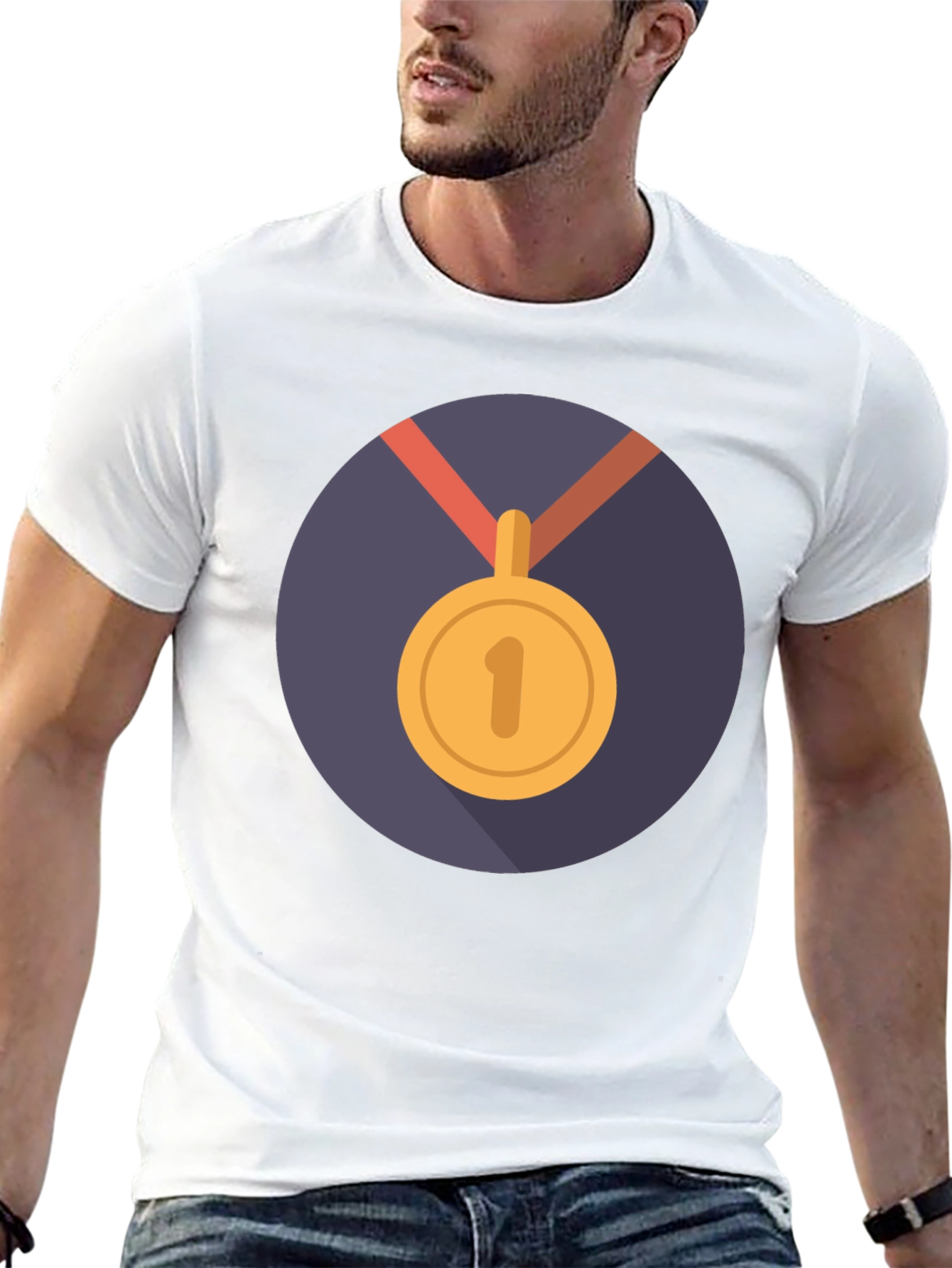 Winners T-Shirt: Black Medal Design