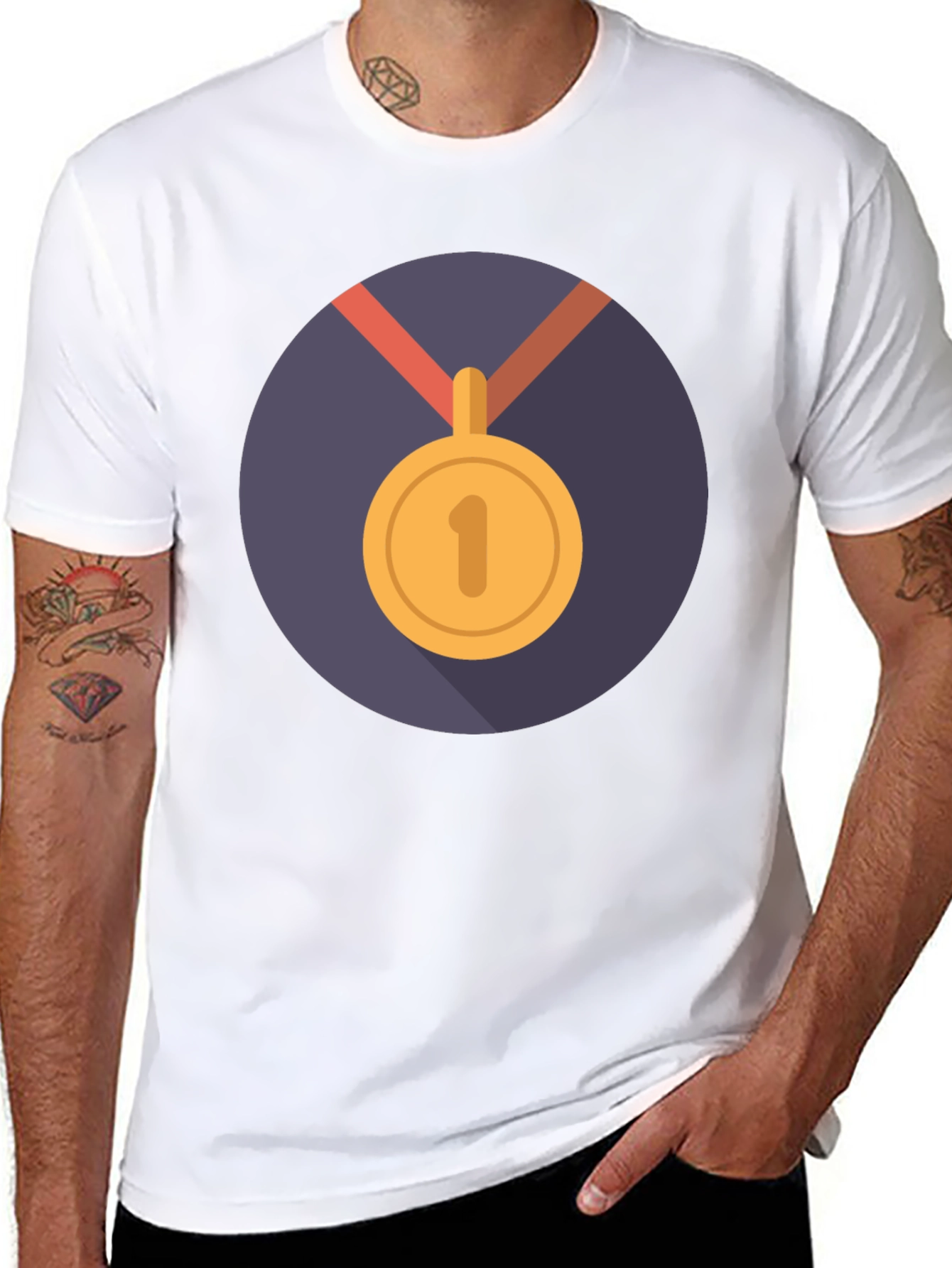 Winners T-Shirt: Black Medal Design