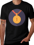 Winners T-Shirt: Black Medal Design