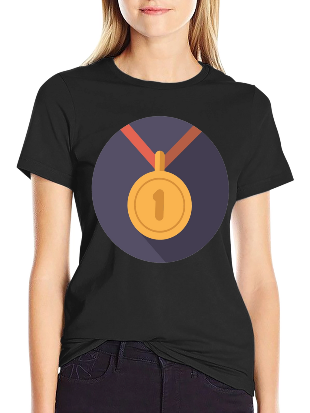 Winners T-Shirt: Black Medal Design