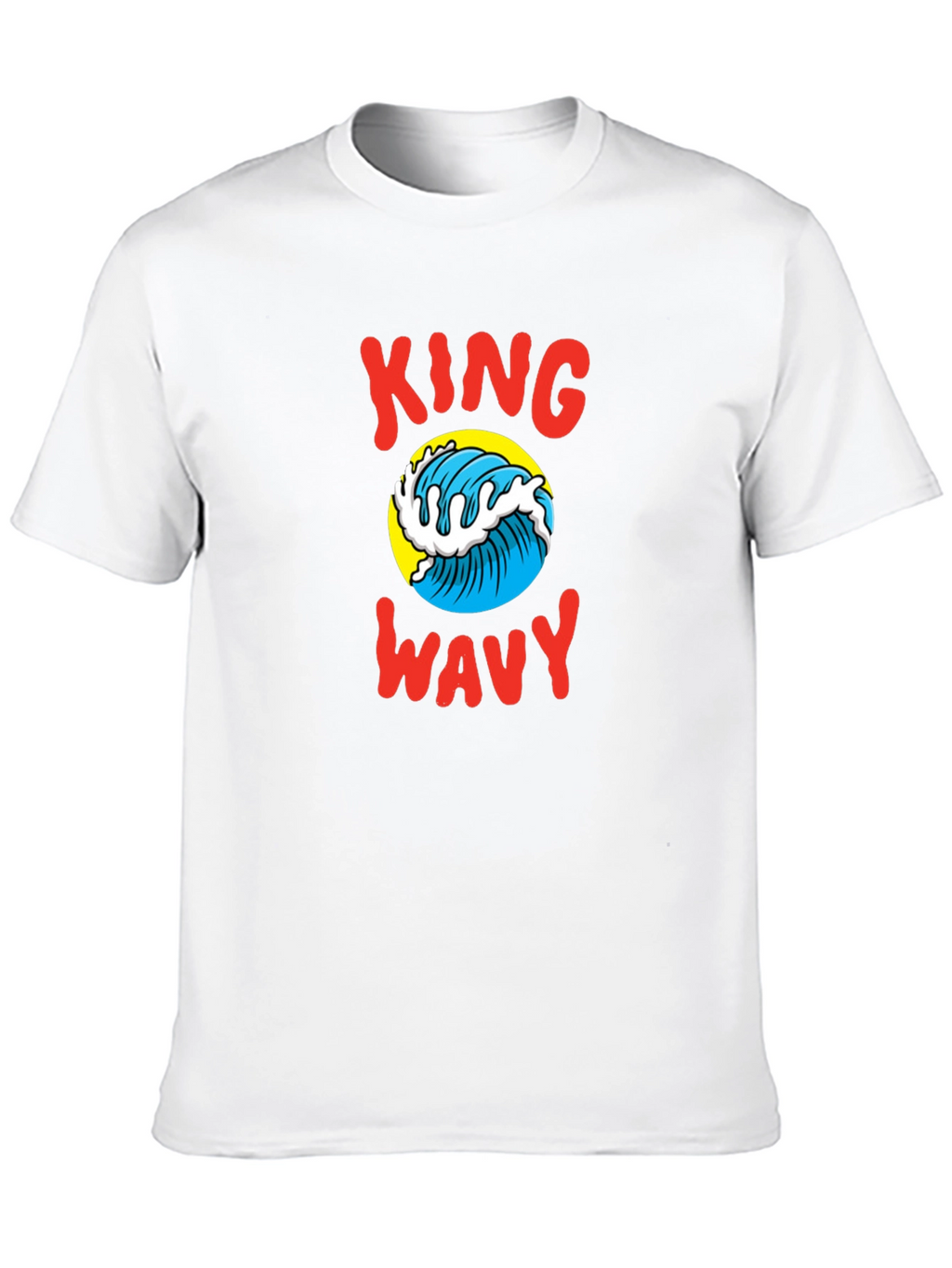 King Wavy Graphic Tee - Black Cotton T-Shirt