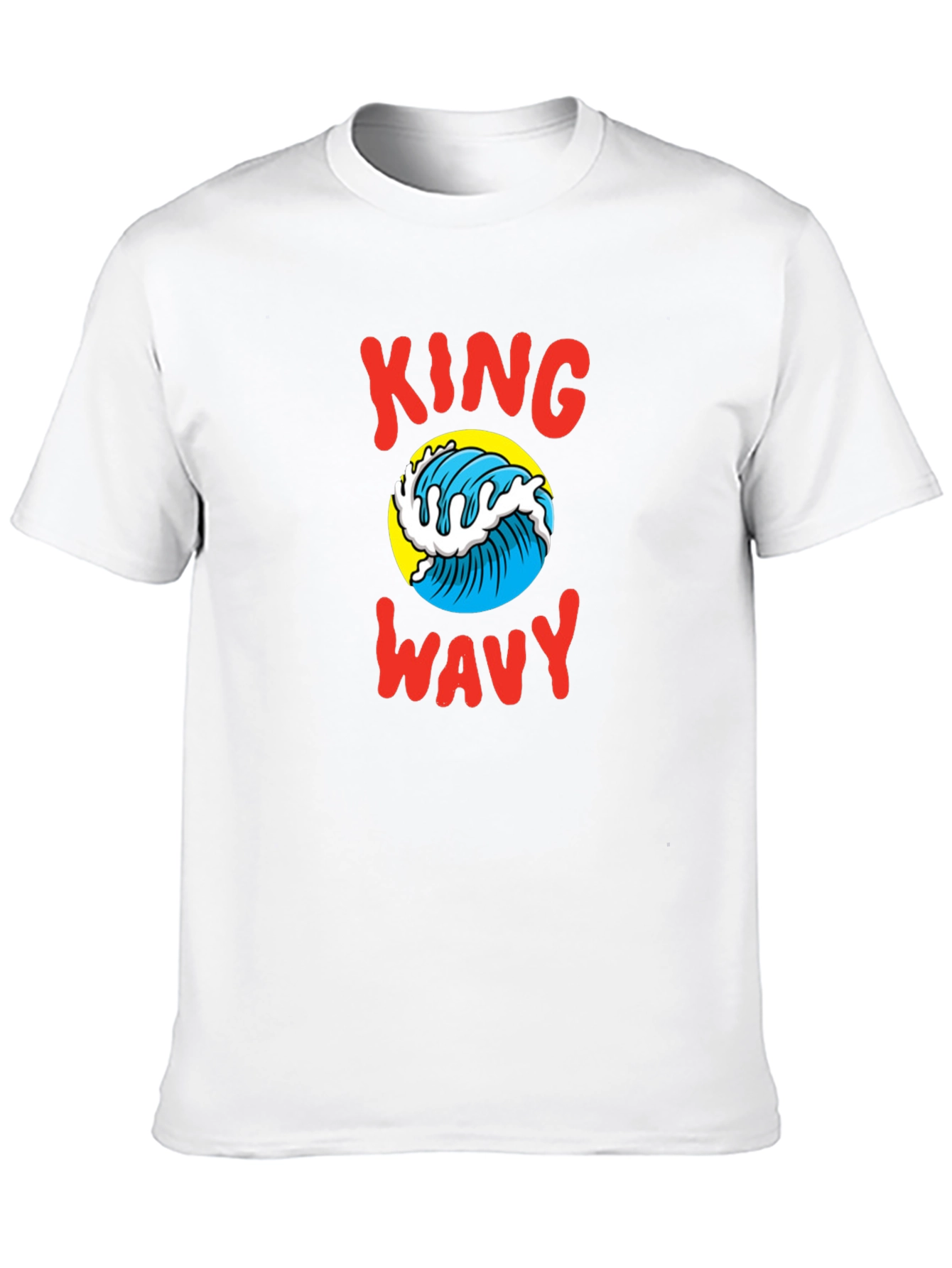 King Wavy Graphic Tee - Black Cotton T-Shirt