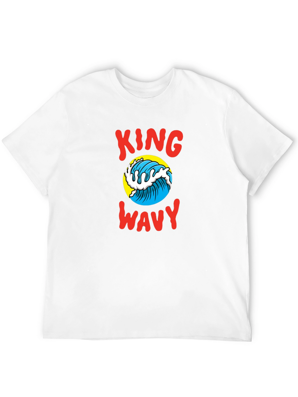 King Wavy Graphic Tee - Black Cotton T-Shirt