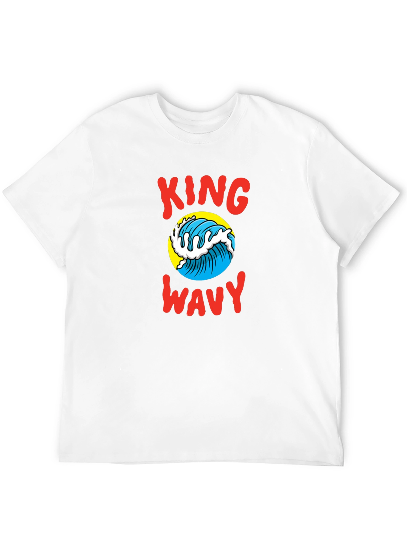 King Wavy Graphic Tee - Black Cotton T-Shirt
