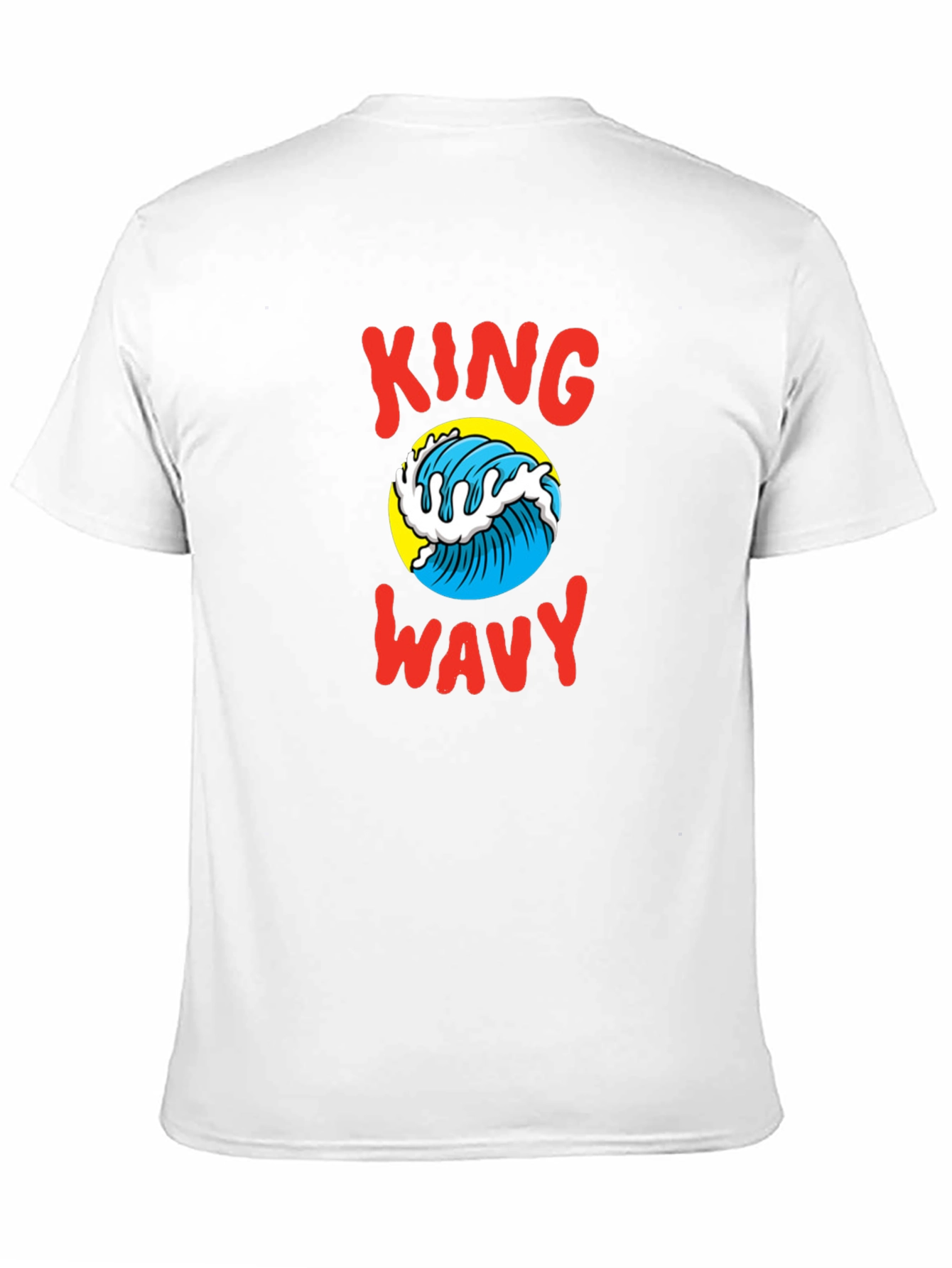 King Wavy Graphic Tee - Black Cotton T-Shirt