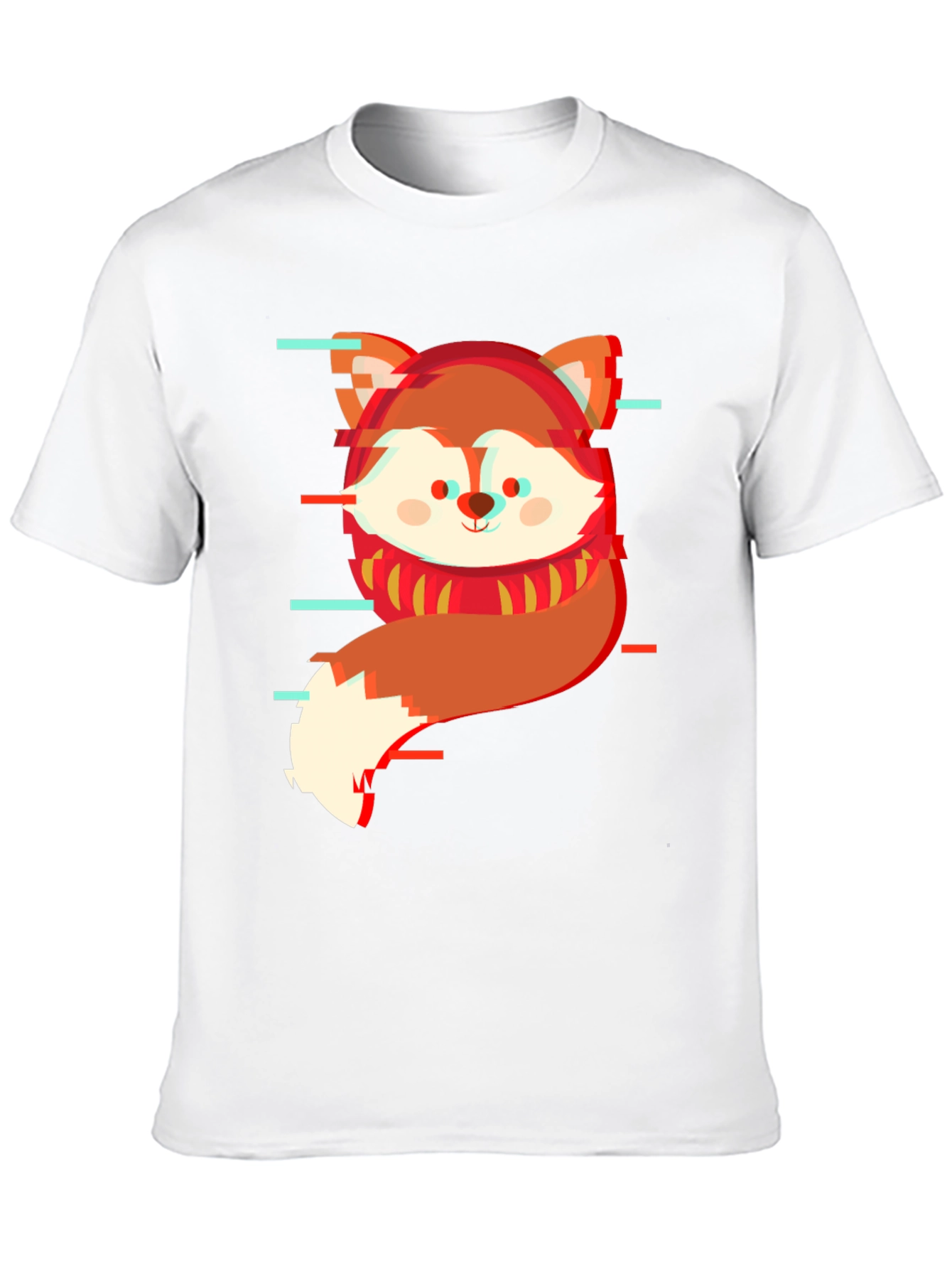 Glitch Fox Graphic Tee - Modern Streetwear Shirt