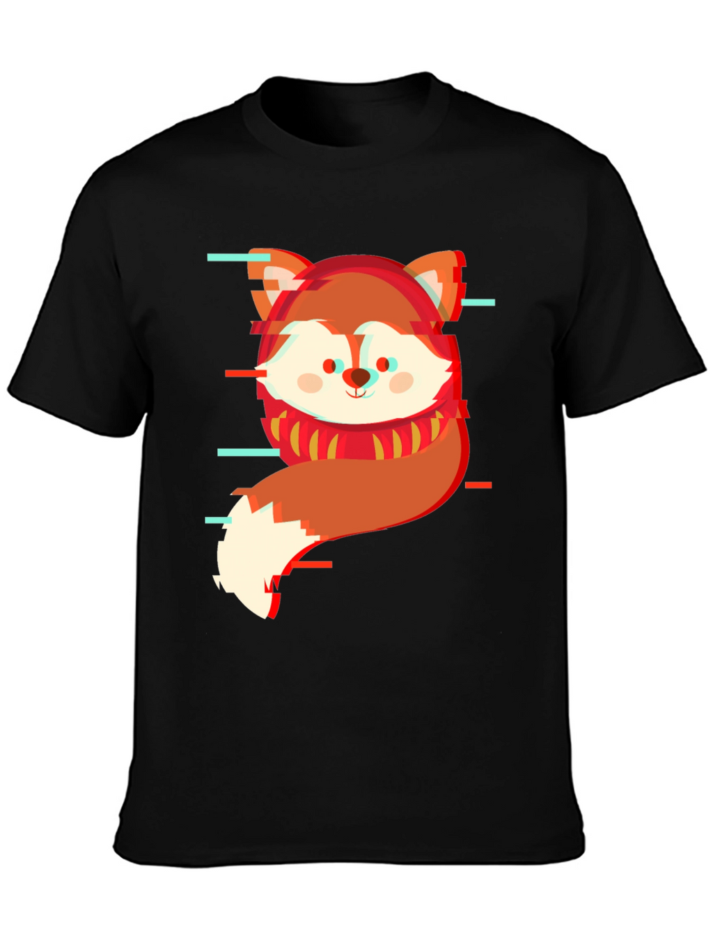 Glitch Fox Graphic Tee - Modern Streetwear Shirt