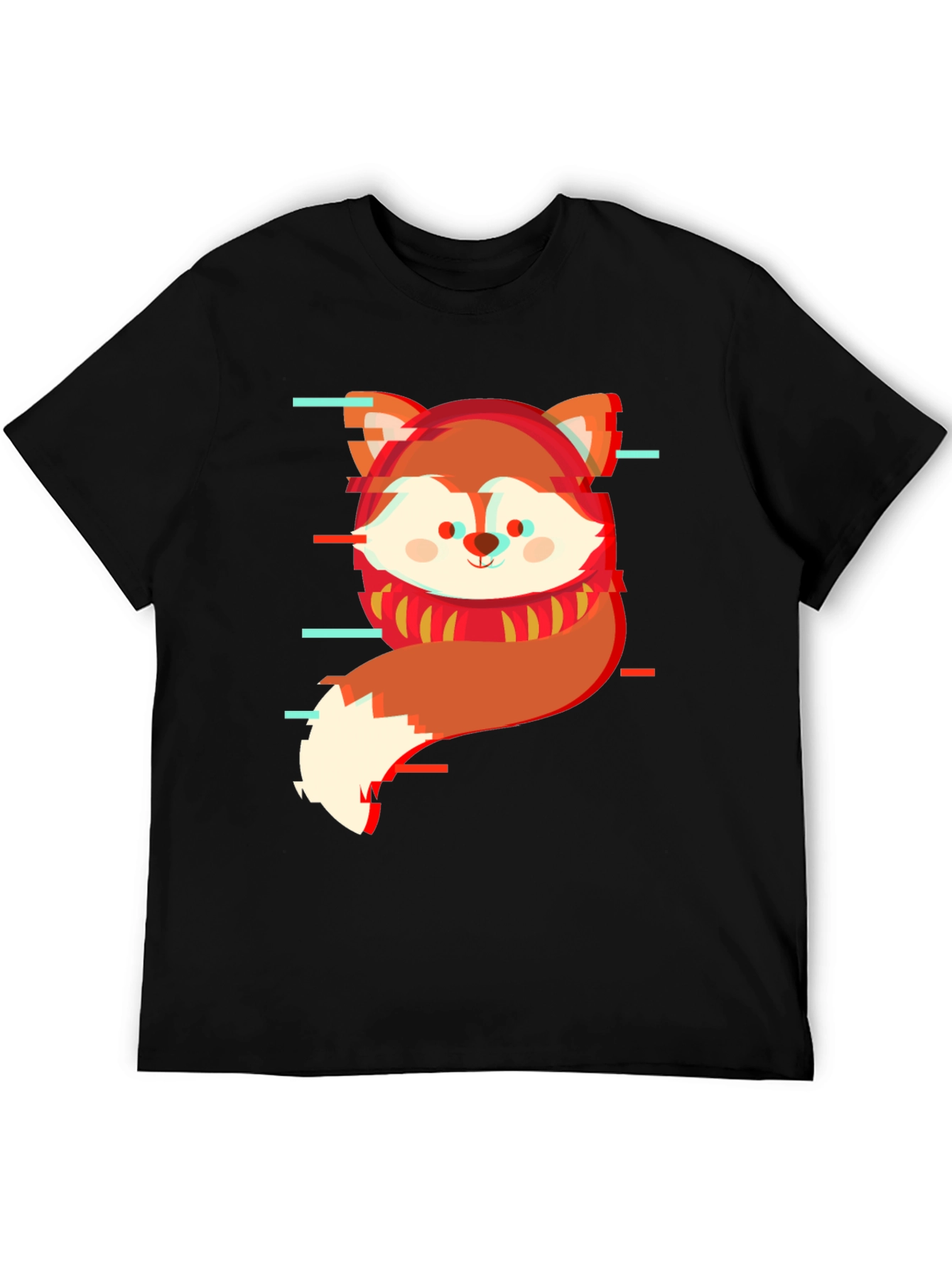 Glitch Fox Graphic Tee - Modern Streetwear Shirt