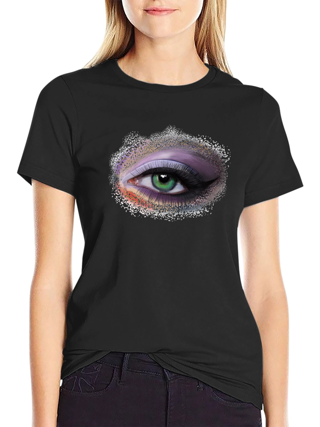 Eye See You T-Shirt - Green Eye Black Tee